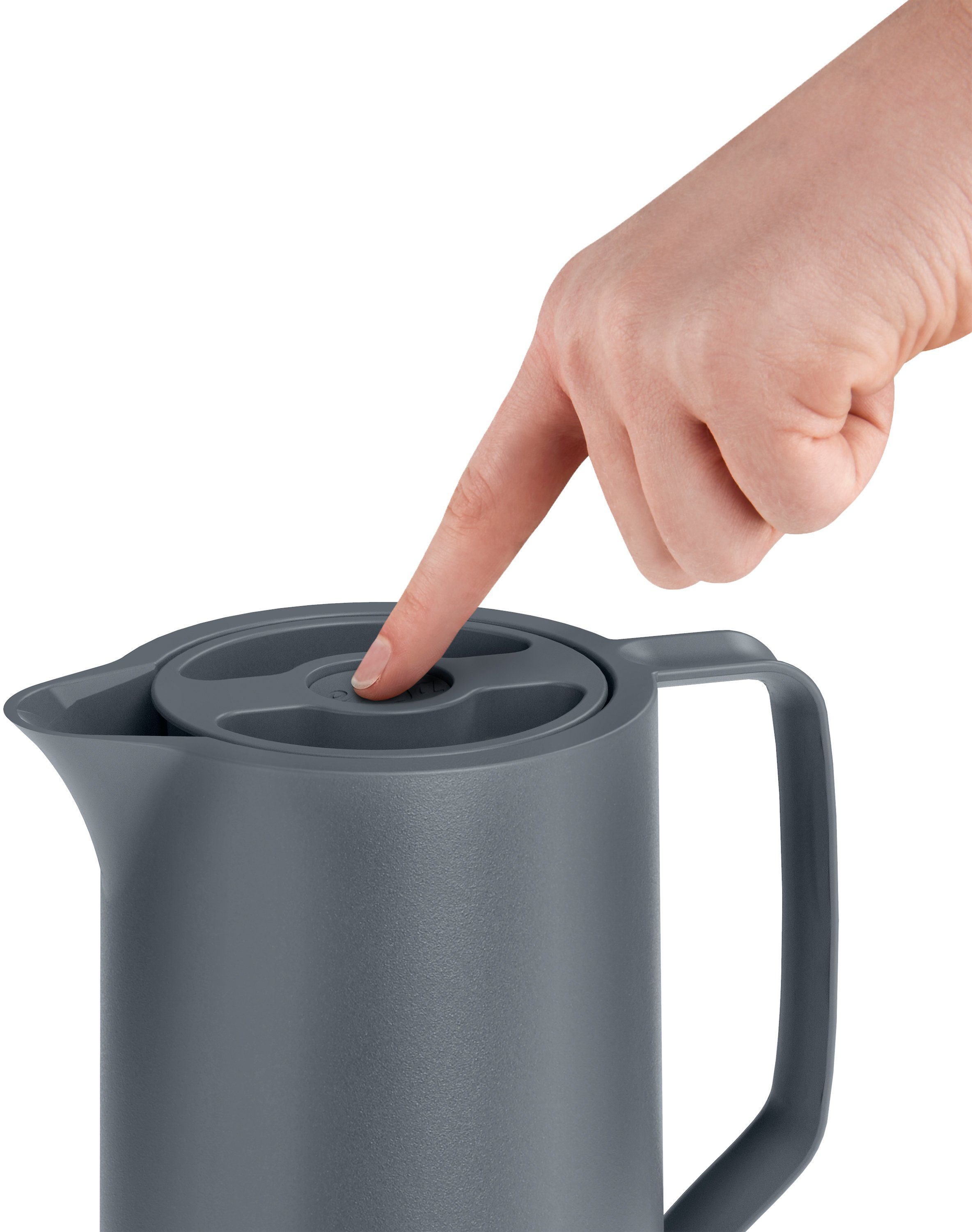 Emsa Thermoskan Motiva Quick-Press deksel, eenhandbediening, 12u warm/24u koud, glazen fles (1 stuk)