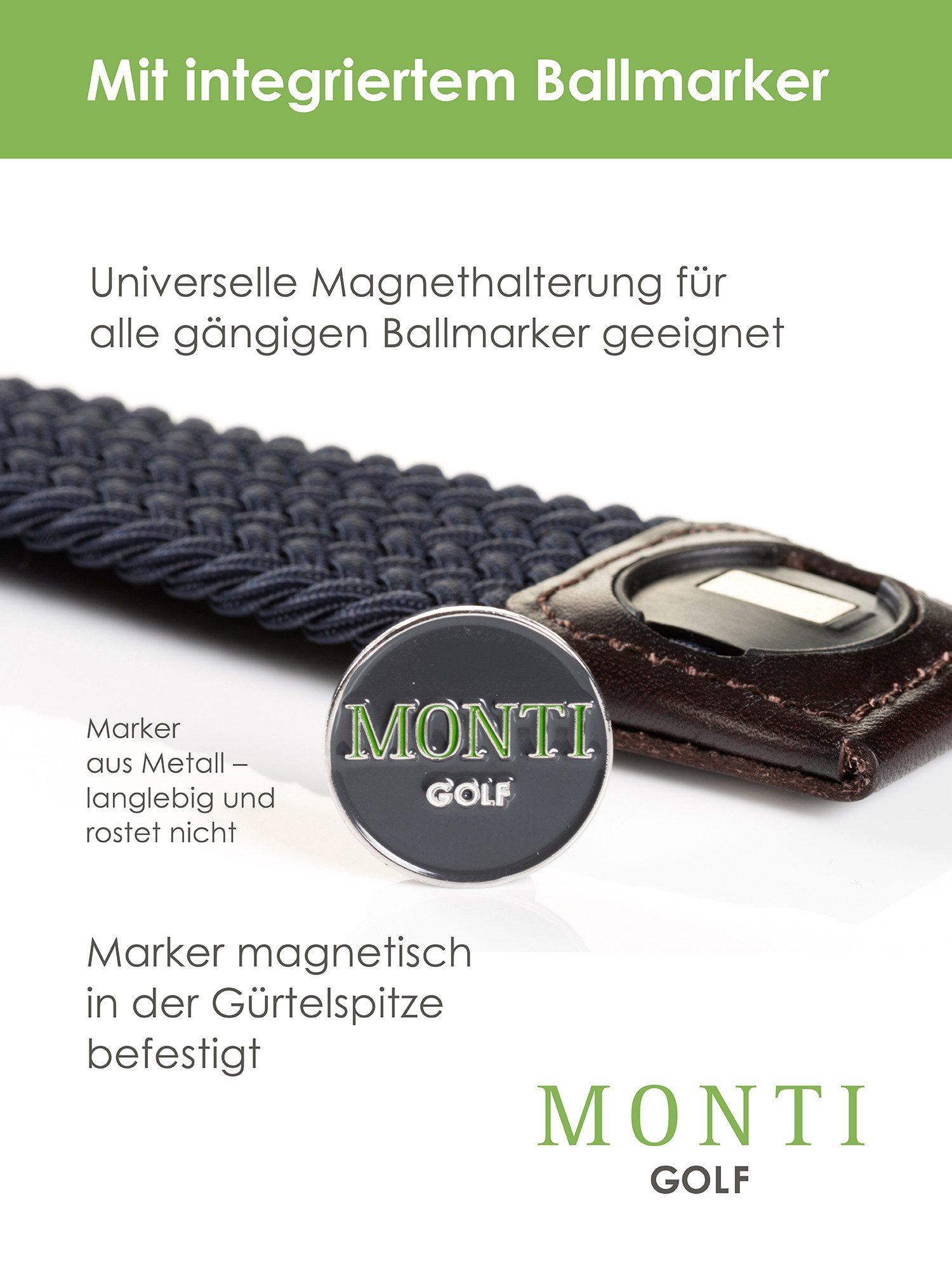 MONTI Gevlochten riem Birdie