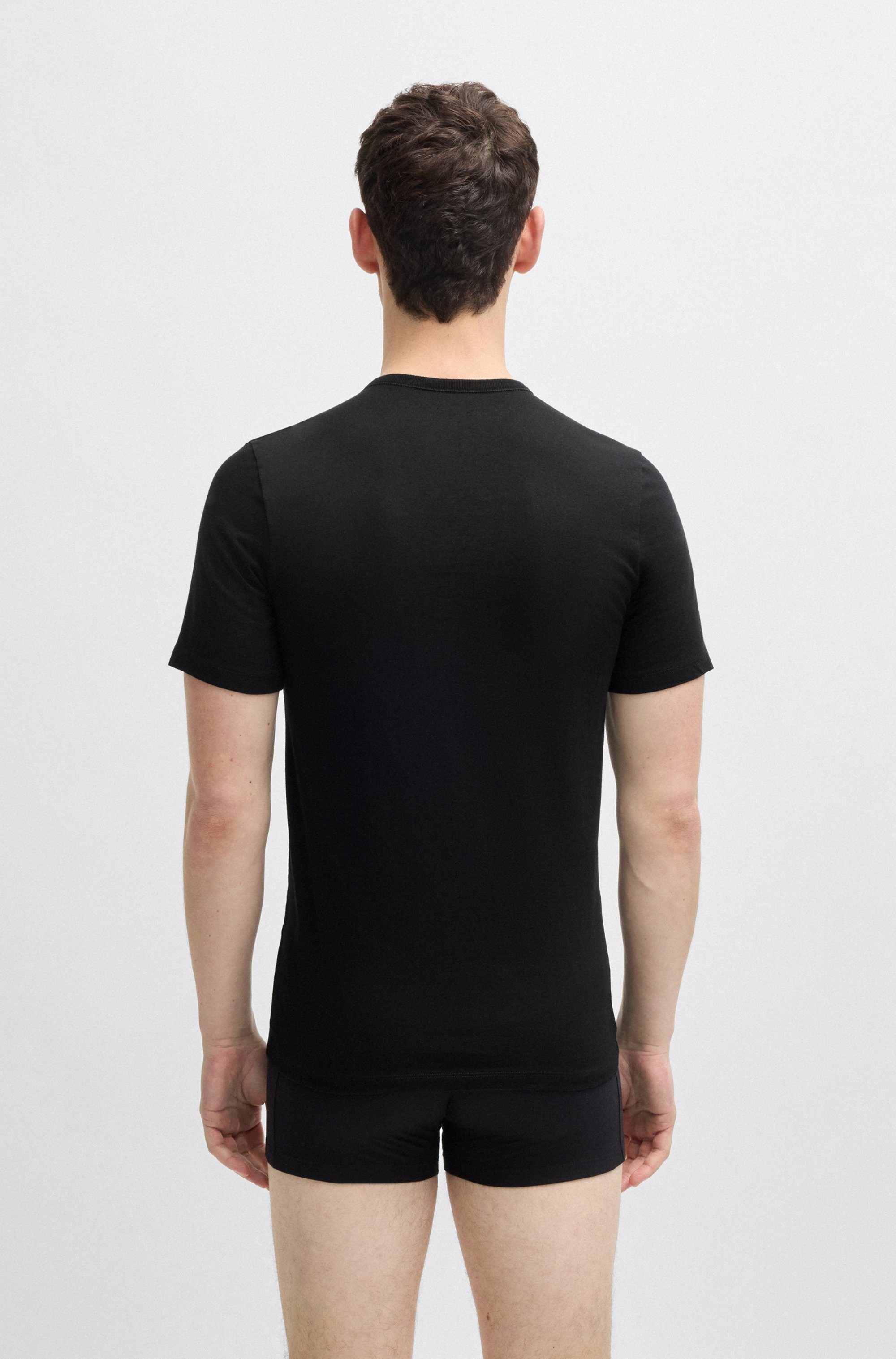 BOSS T-shirt TShirtRN 3P Classic met boss borduurwerk (set, 3-delig)