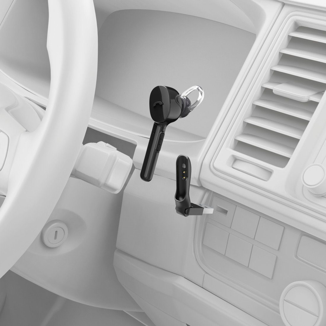 Hama Wireless headset Mono-Bluetooth®-headset MyVoice1300 multipoint spraakbesturing zwart