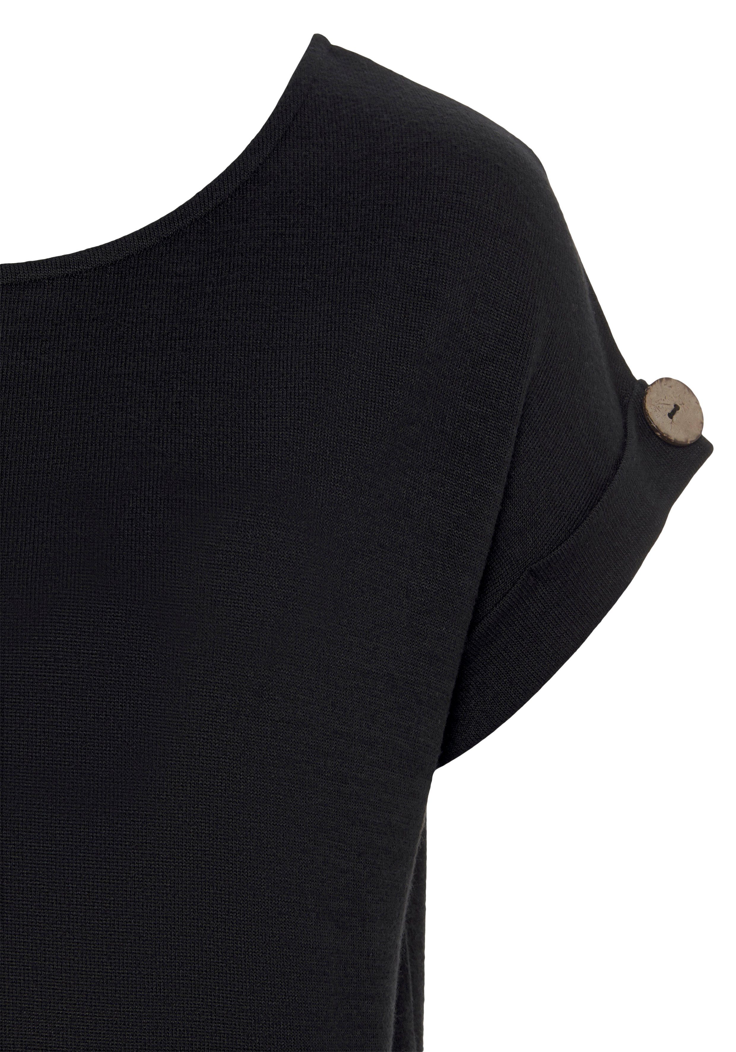 Lascana Shirt met korte mouwen Met knoopdetail aan de mouwafsluiting (set, 1-delig)