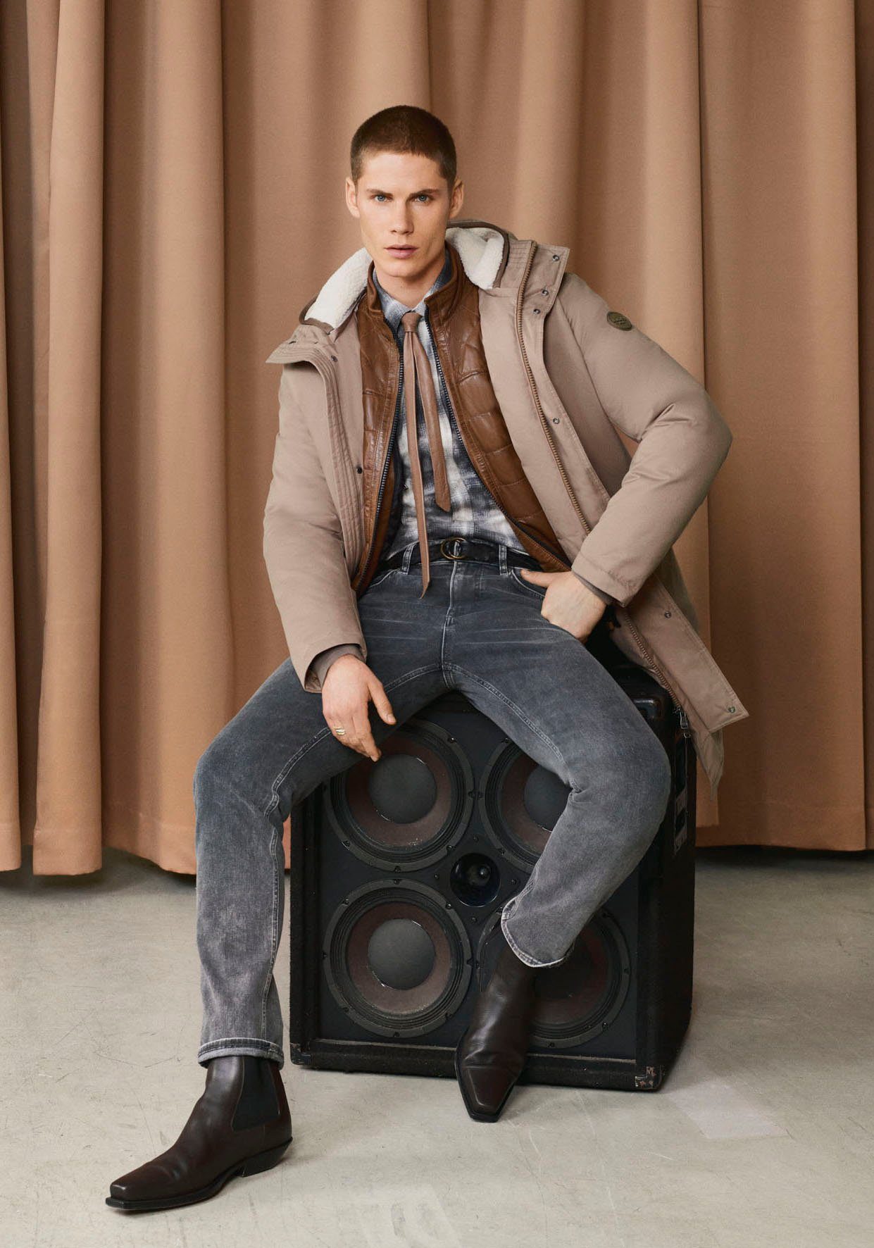 Joop Jeans Geruit overhemd JJSH-89Hanson2-J met knoopsluiting