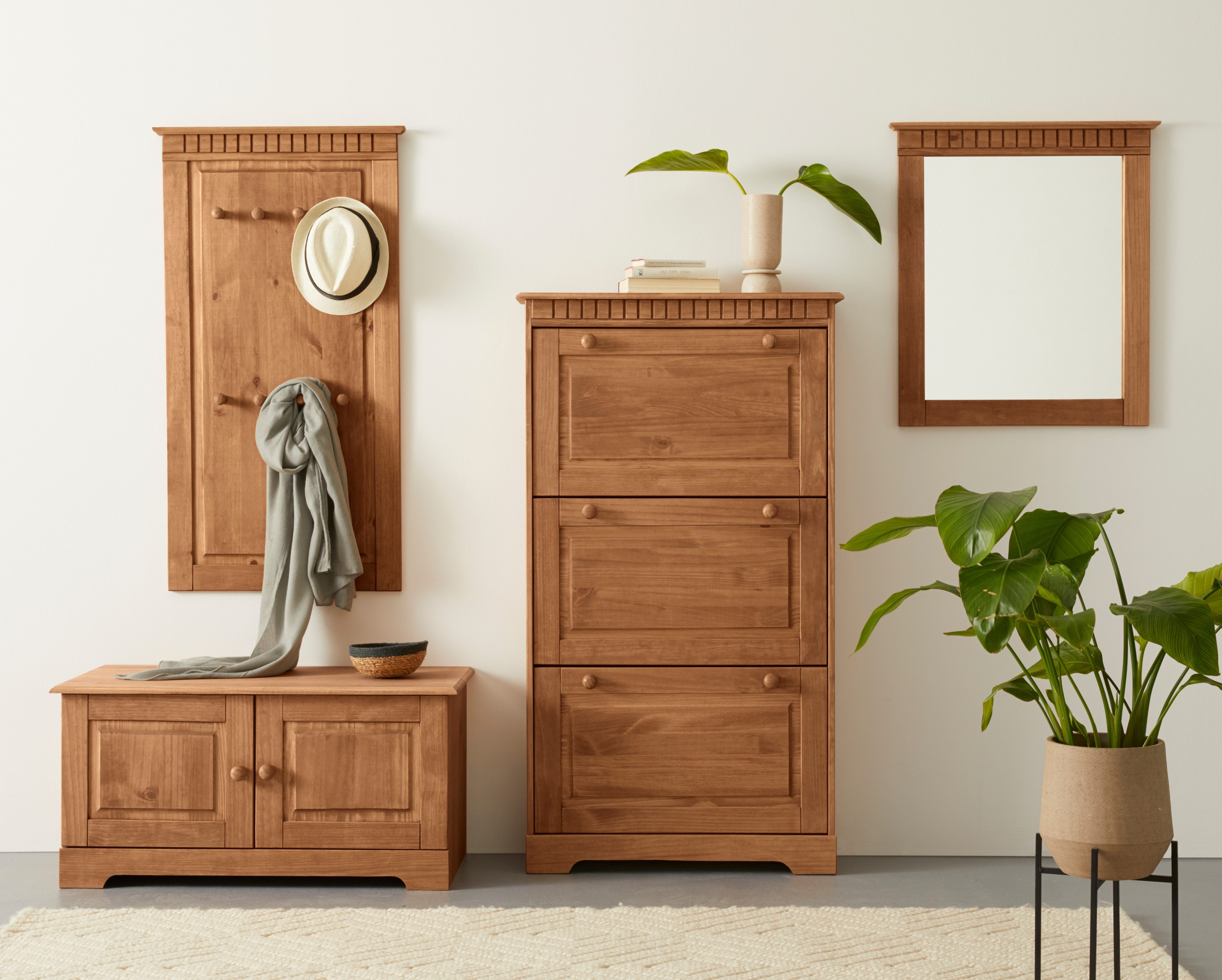 Home affaire Zitbank Lisa met opbergruimte en 2 draaideuren, breedte 90 cm