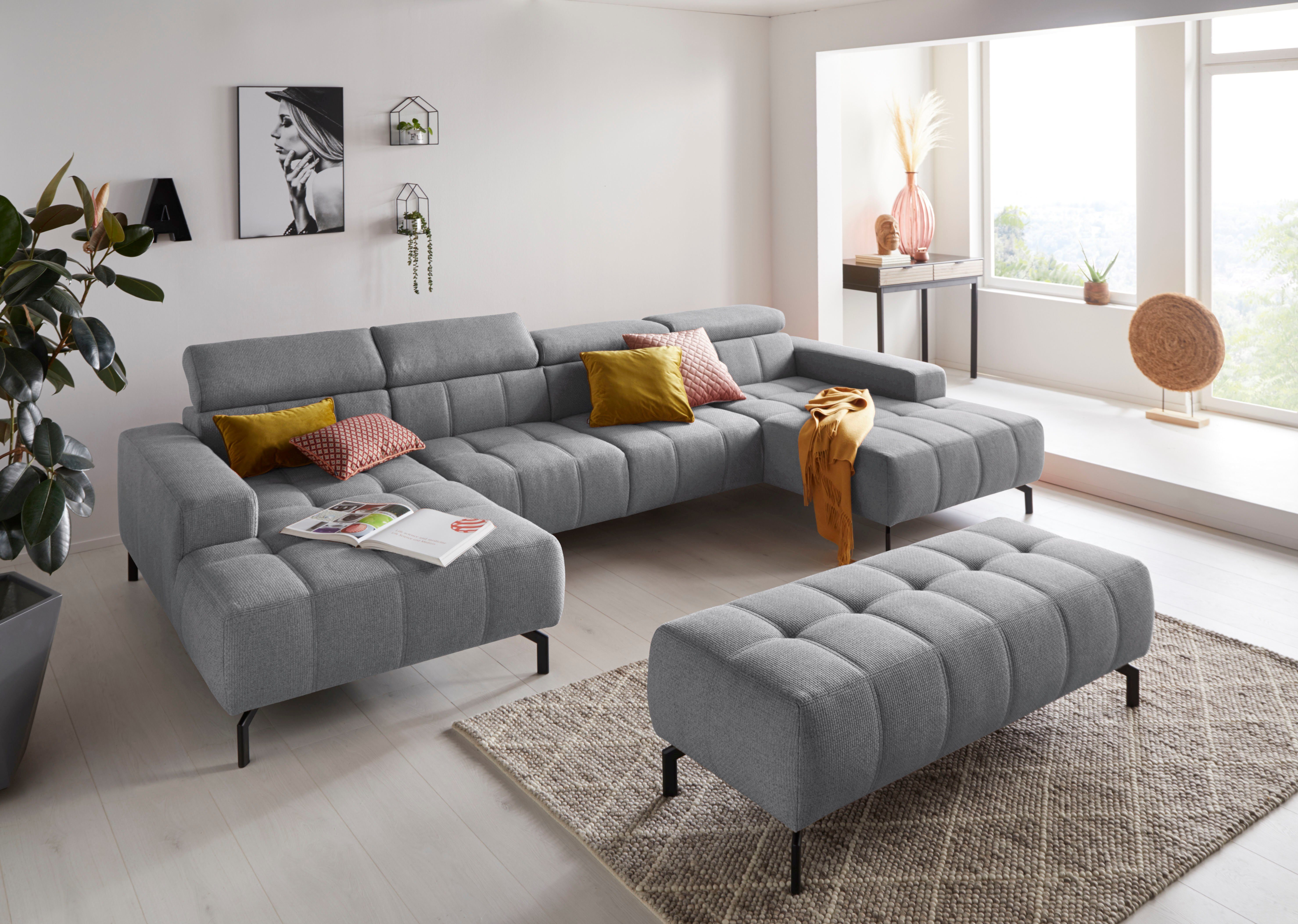 DOMO collection Zithoek Cunelli mooie zitnaden als designelement, stevige zitcomfort, U-vorm