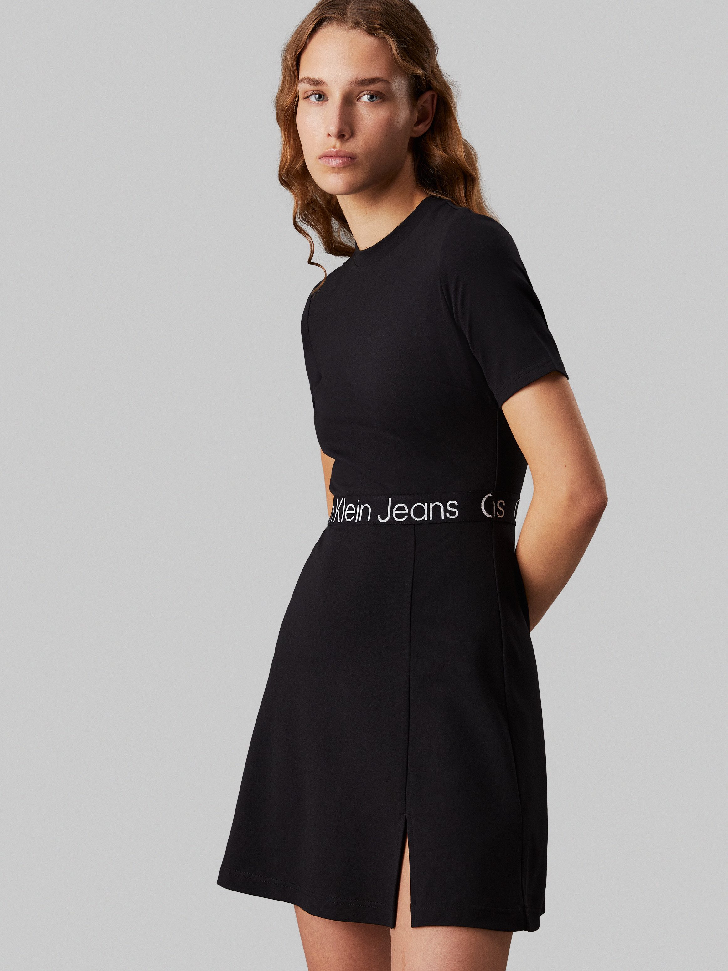 Calvin Klein Skaterjurk TAPE MILANO SHORT SLEEVE DRESS