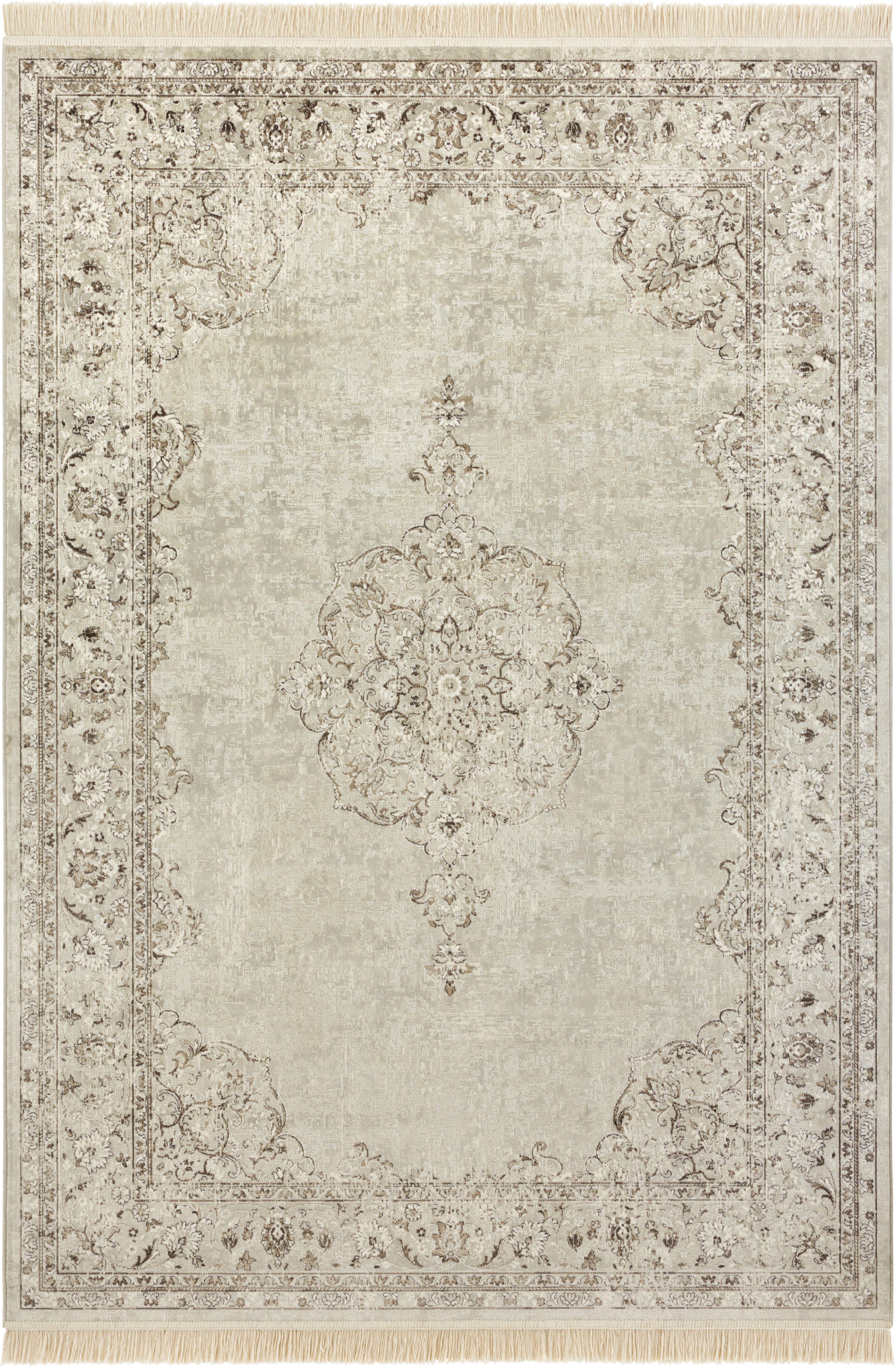 NOURISTAN Vloerkleed Orient Vintage medaillon Oriëntaals met franje, oriënt, woonkamer, slaapkamer, eetkamer