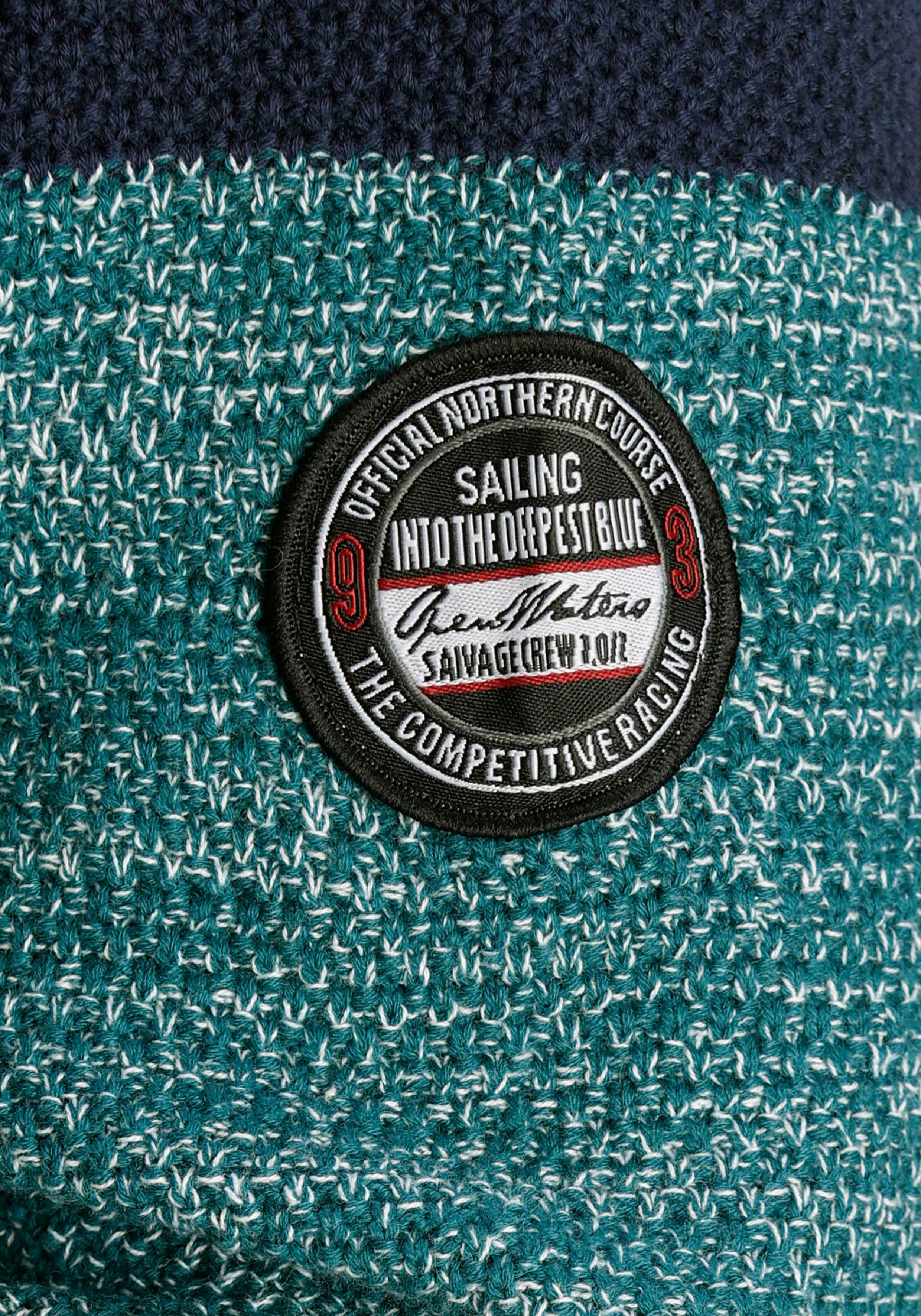 Man's World Trui met ronde hals Tot maat 5 XL in gemêleerde look