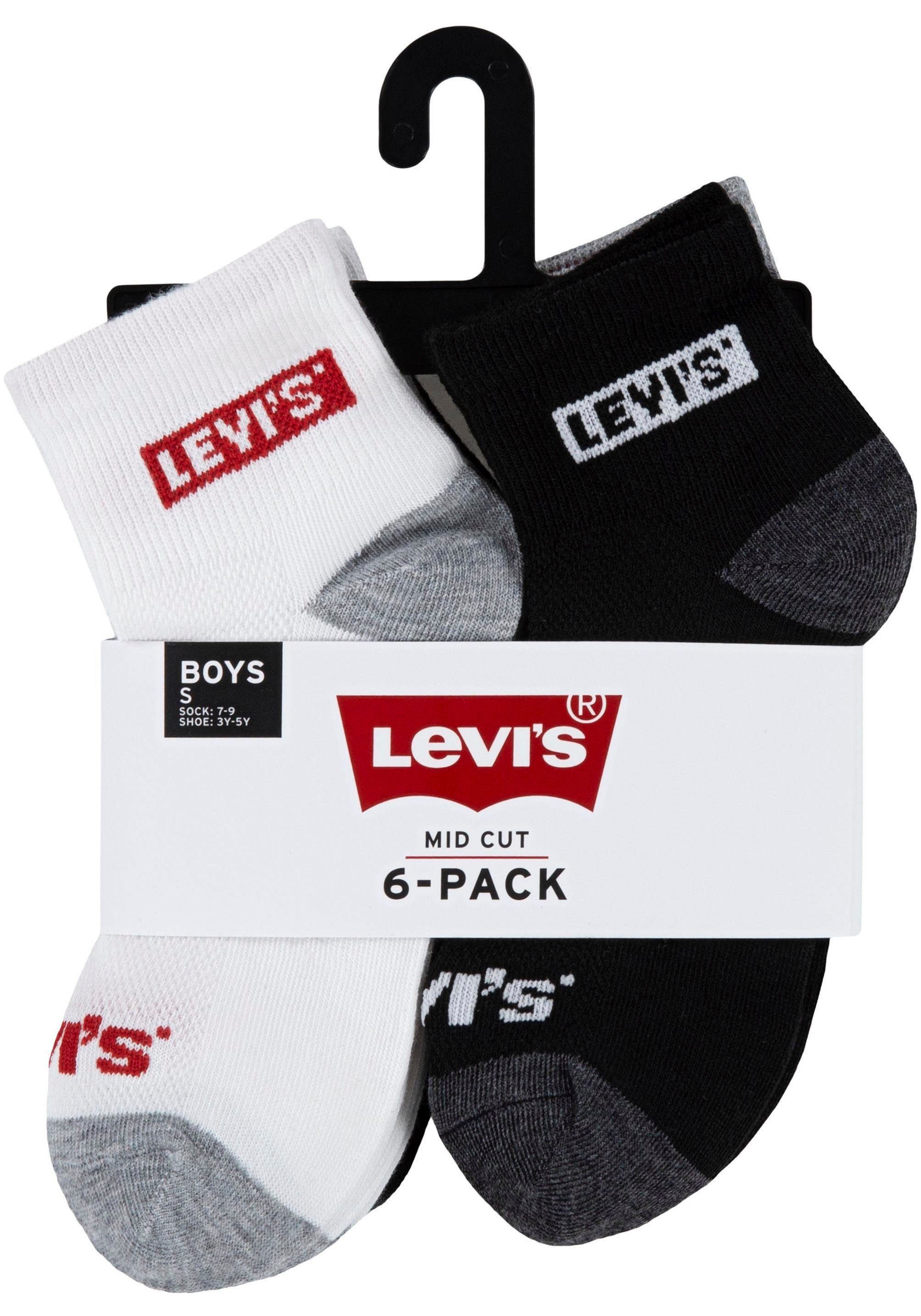 Levi's Kidswear Korte sokken LHN BOX TAB MID CUT 6PK (set)