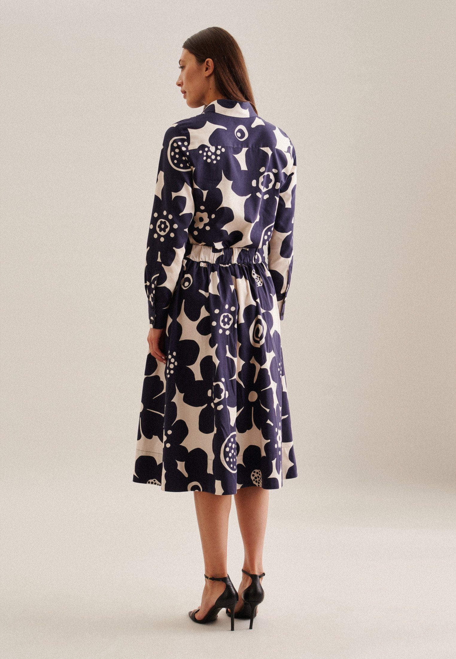 seidensticker Midirok Zwarte roos