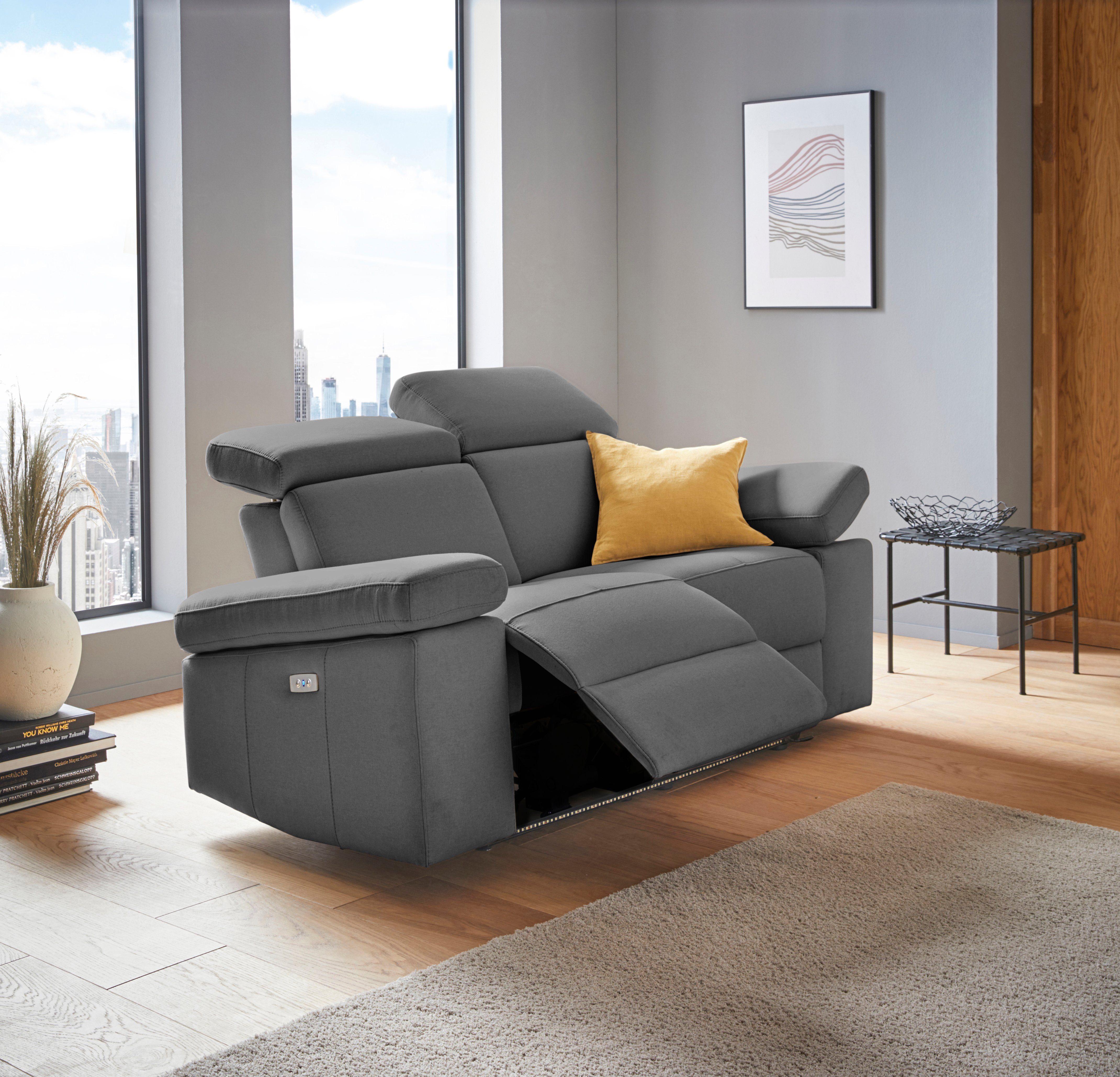 Places of Style 2-zitsbank Kilado met relaxfunctie, verstelbare armleuning, verstelbare hoofdsteun