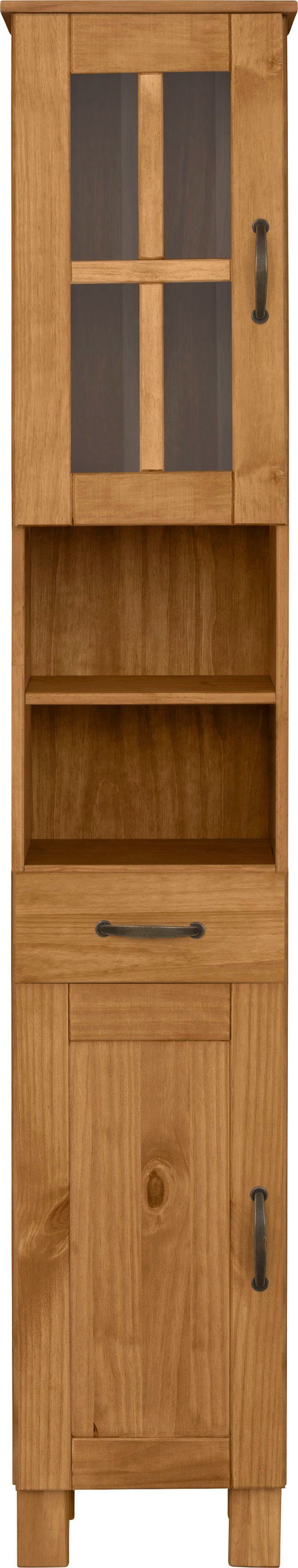 Home affaire Hoge kast Rodby Massief, FSC®-gecertificeerd hout, breedte 33 cm, hoogte 180 cm