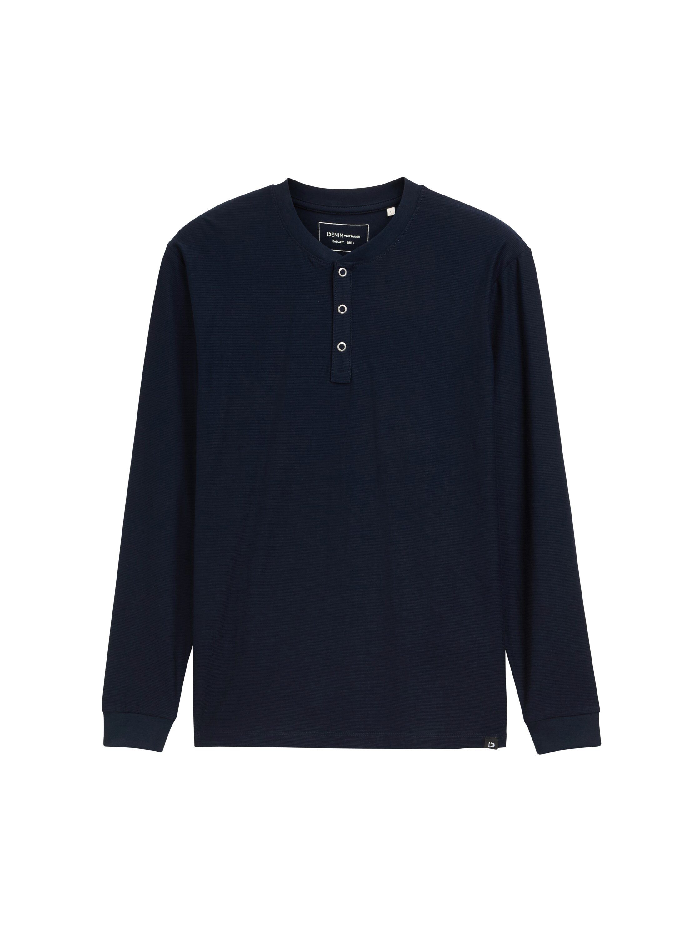 Tom Tailor Denim Henleyshirt met structuur