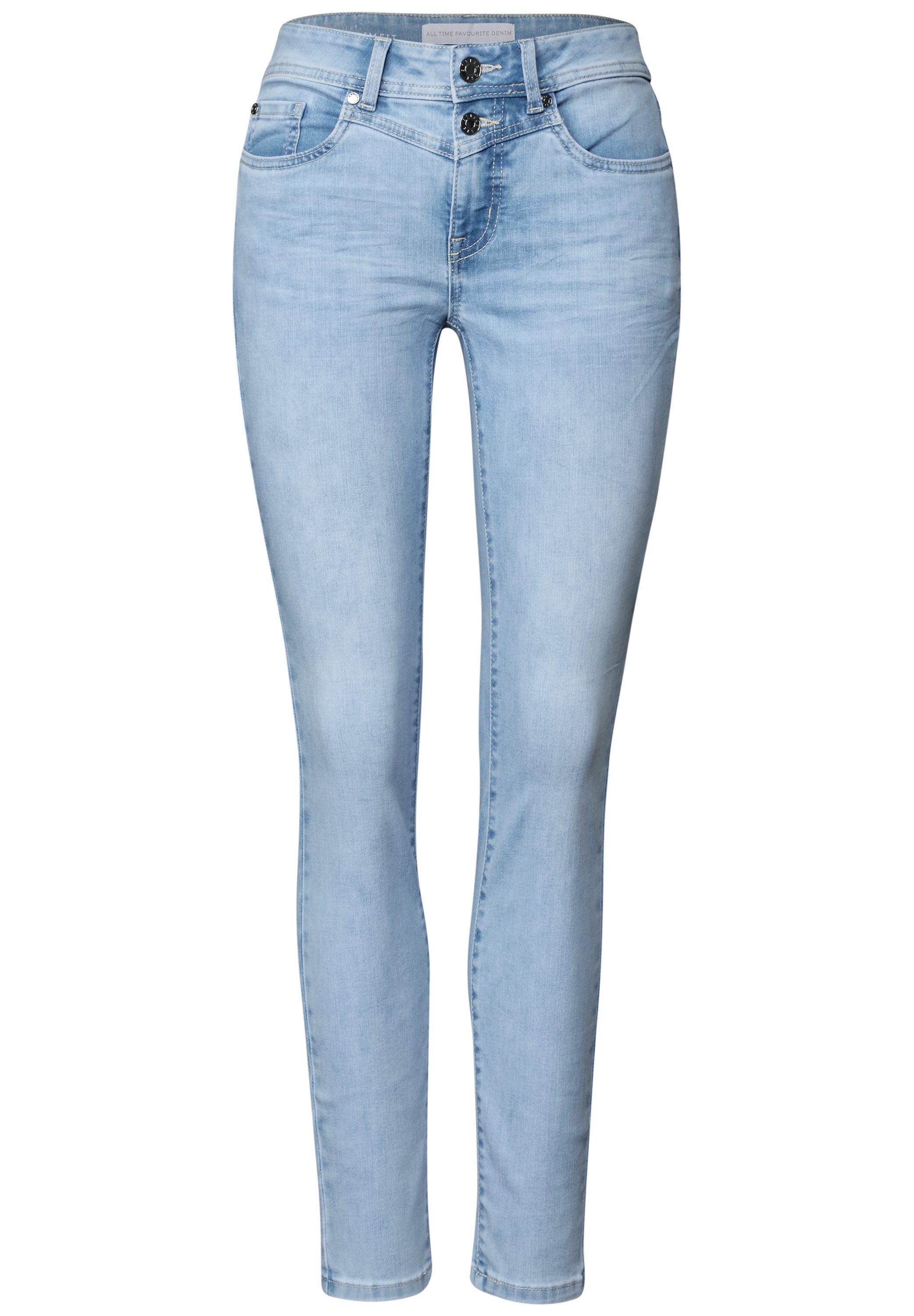 STREET ONE Slim fit jeans Style York in five-pocketsstijl