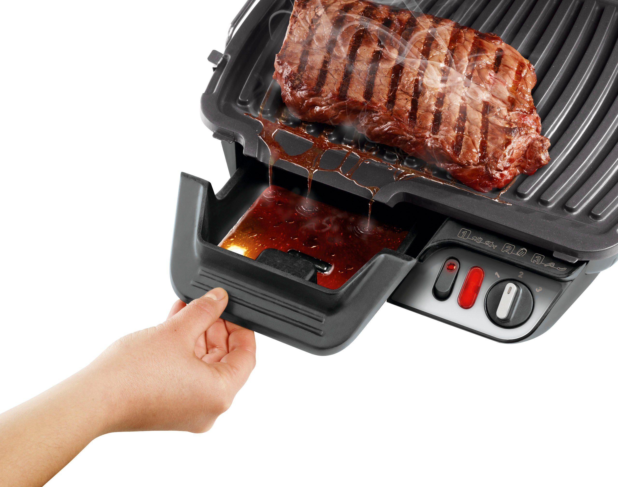Tefal Contactgrill GC3060 3-in-1 Met overbakfunctie, opklapbaar als tafelgrill/BBQ