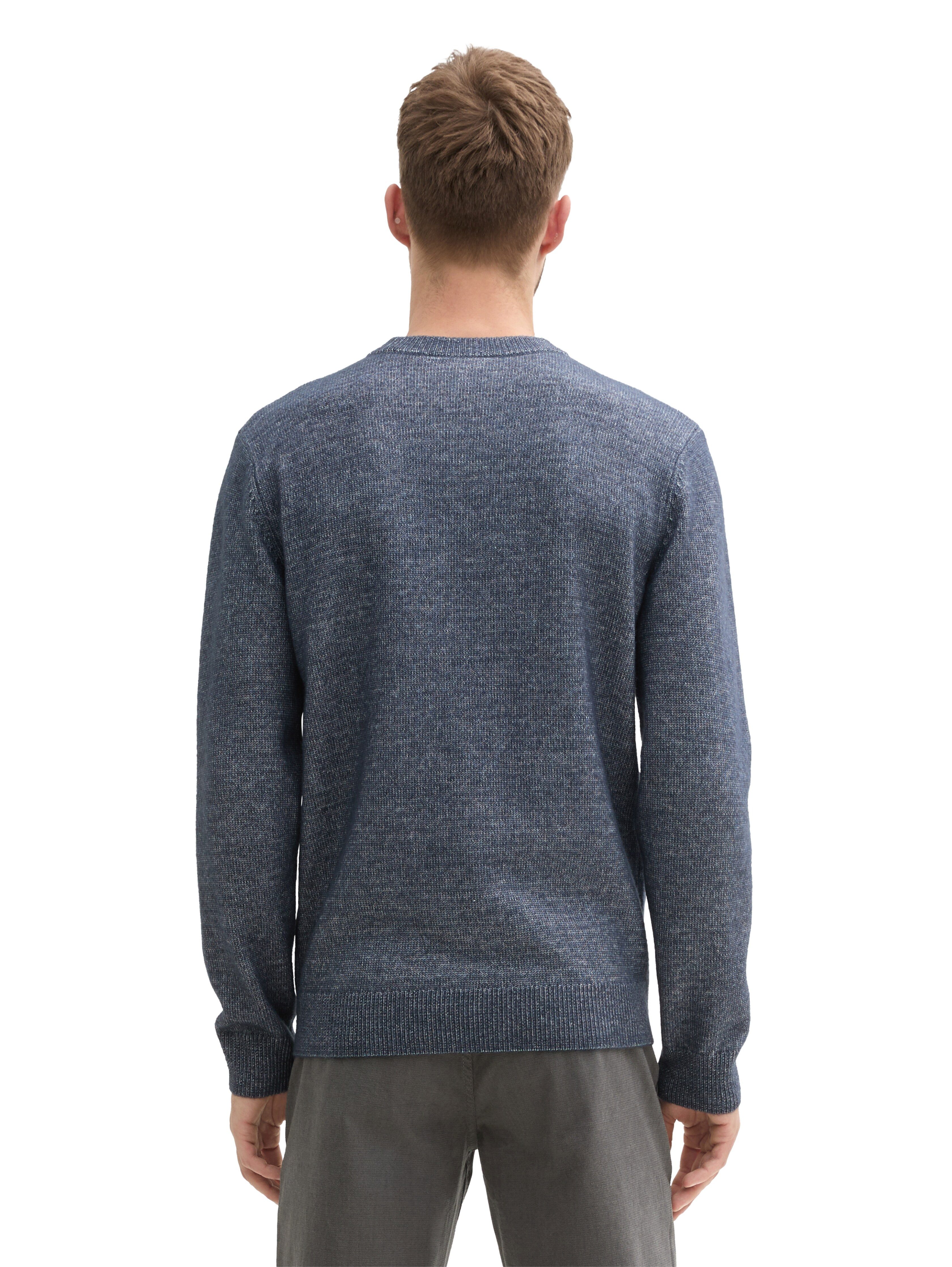 Tom Tailor Trui met ronde hals in brei-look en streepontwerp