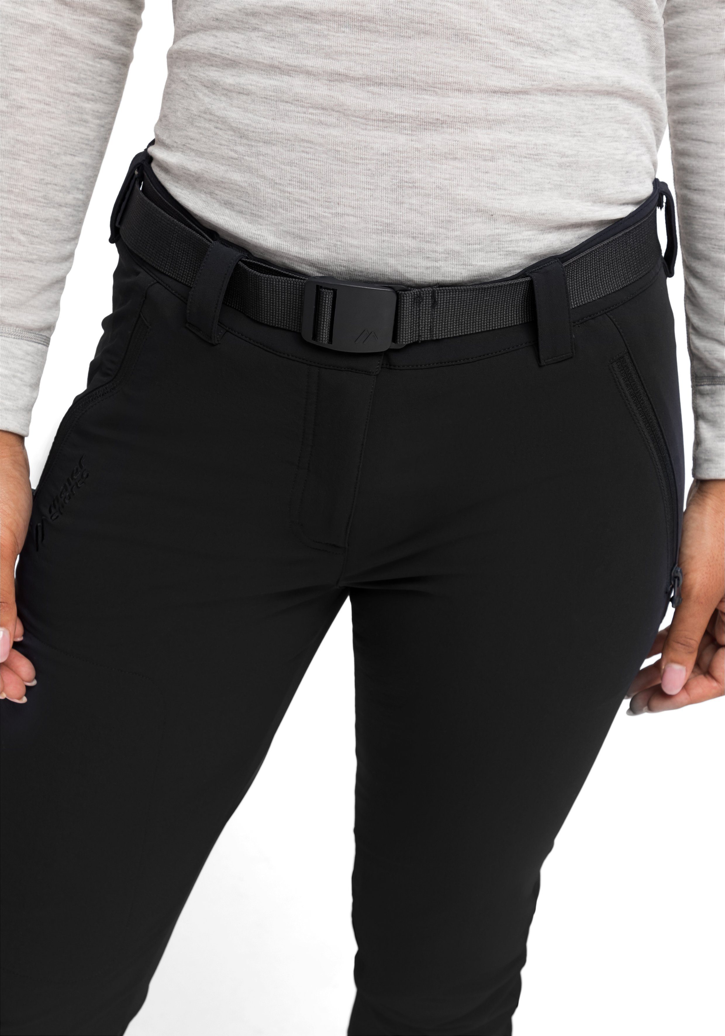 Maier Sports Functionele broek Lana slim Dames wandelbroek, ademende outdoorbroek, 3 zakken, slim fit
