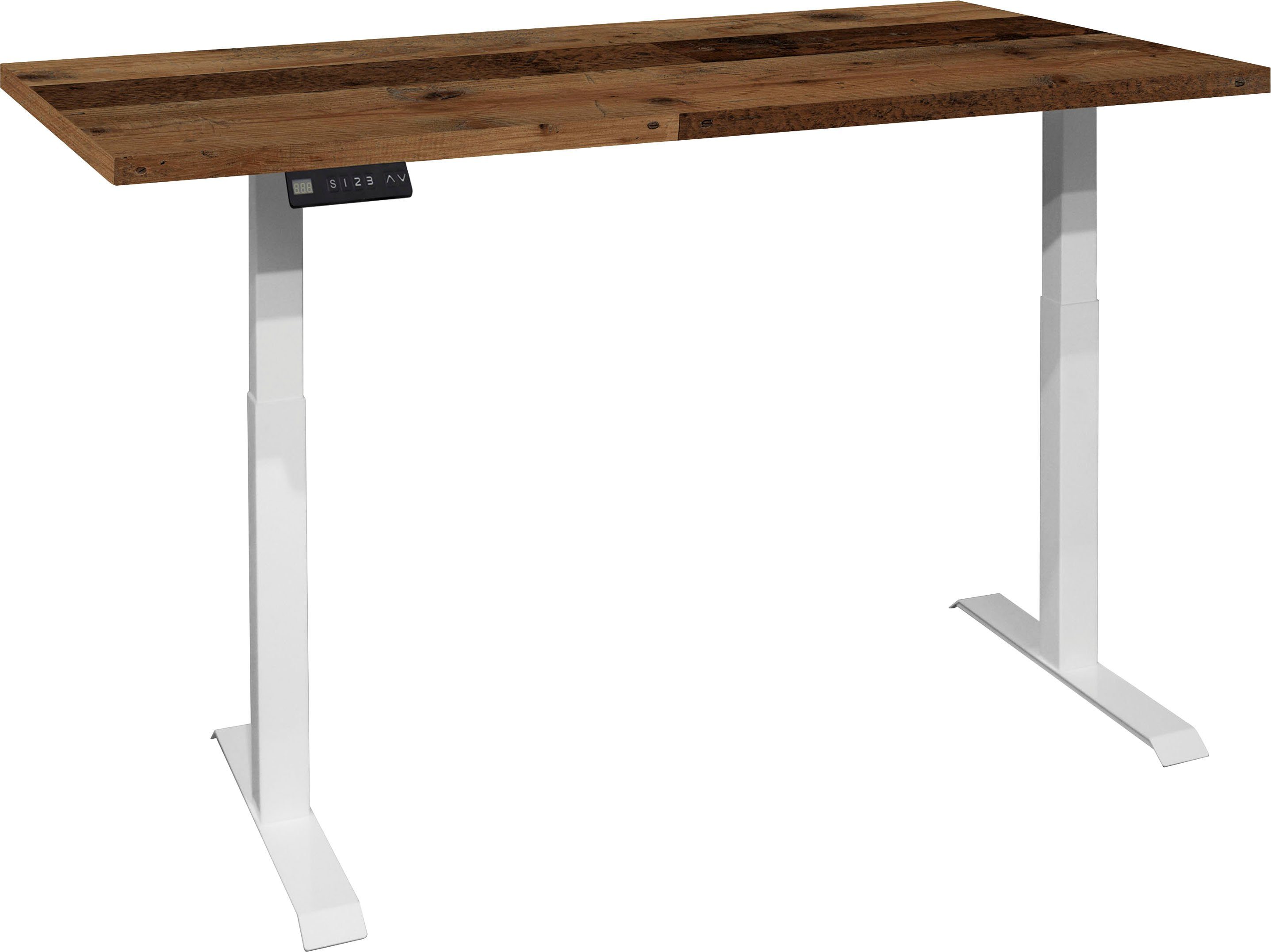 Mäusbacher Bureau Big System Office Breedte 160 cm, elektrisch in hoogte verstelbaar bureaus bruin