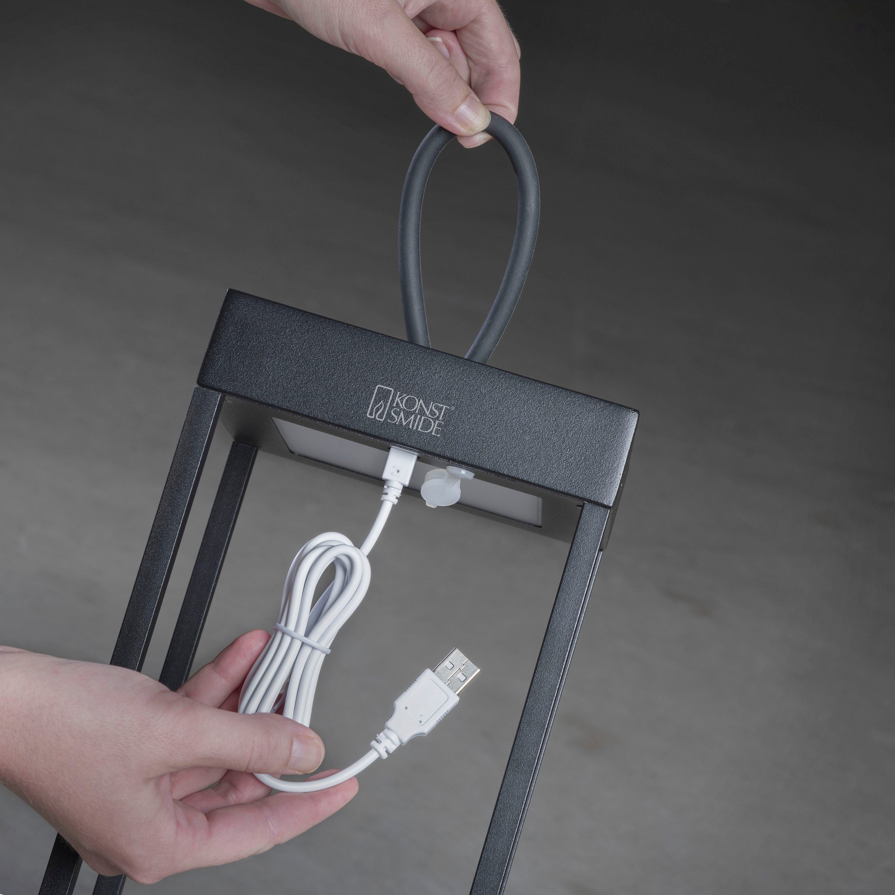 KONSTSMIDE Led-lantaarn Ravello Ravello LED USB-lantaarn, dimbaar (2 stuks)