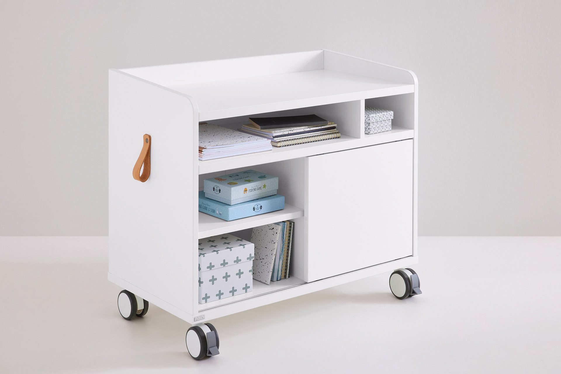 PAIDI Kinderwelten Container Rollcaddy S met schuifdeur en 2 vergrendelbare wielen
