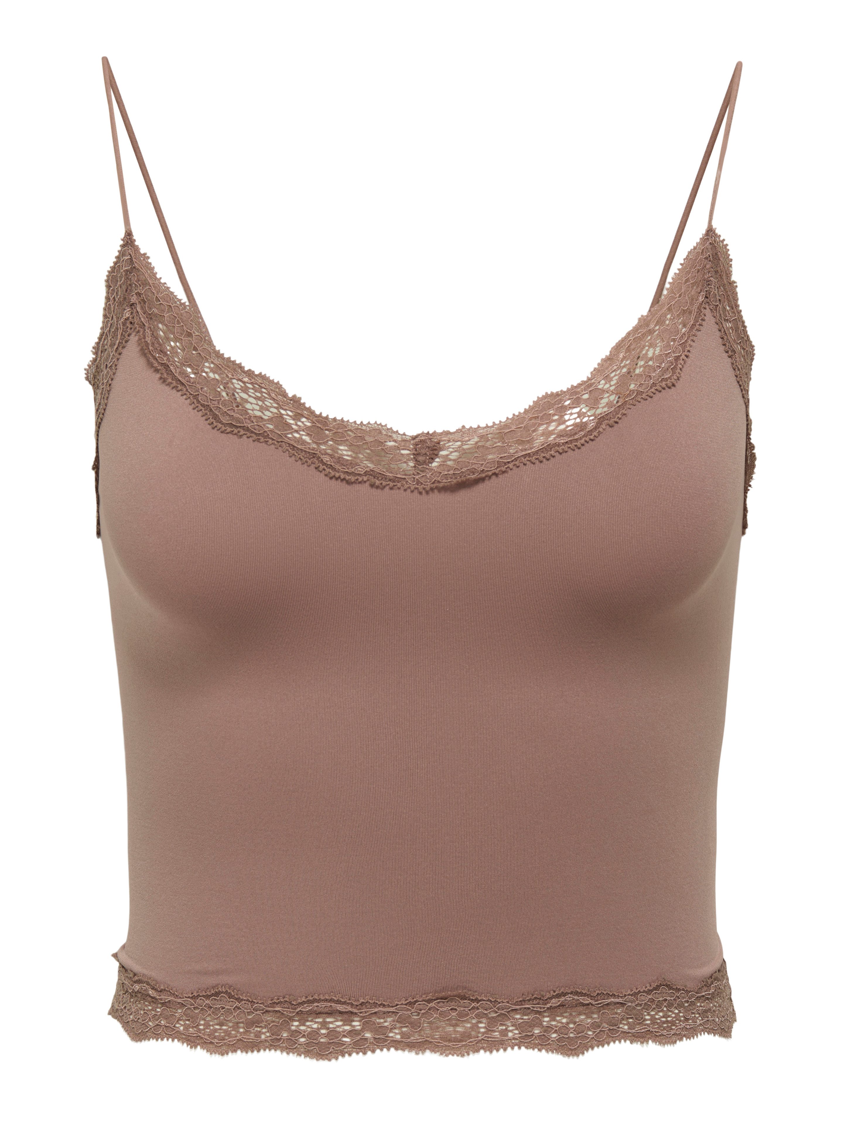 Only Kanten top ONLVICKY LACE SEAMLESS CROPPED TOP