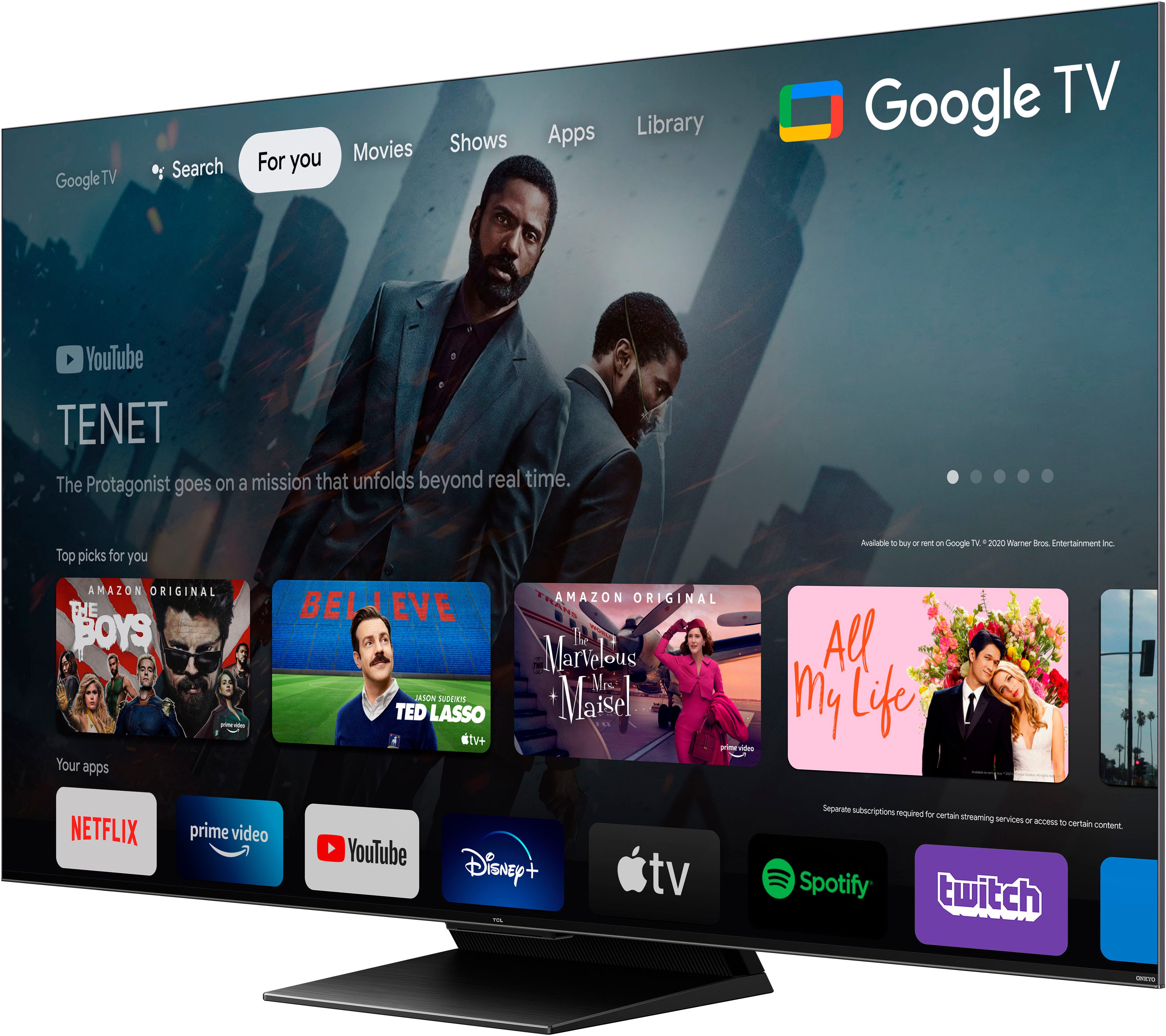 TCL Mini-led-tv 50C803GX1, 126 cm / 50", 4K Ultra HD, Google TV - Smart TV