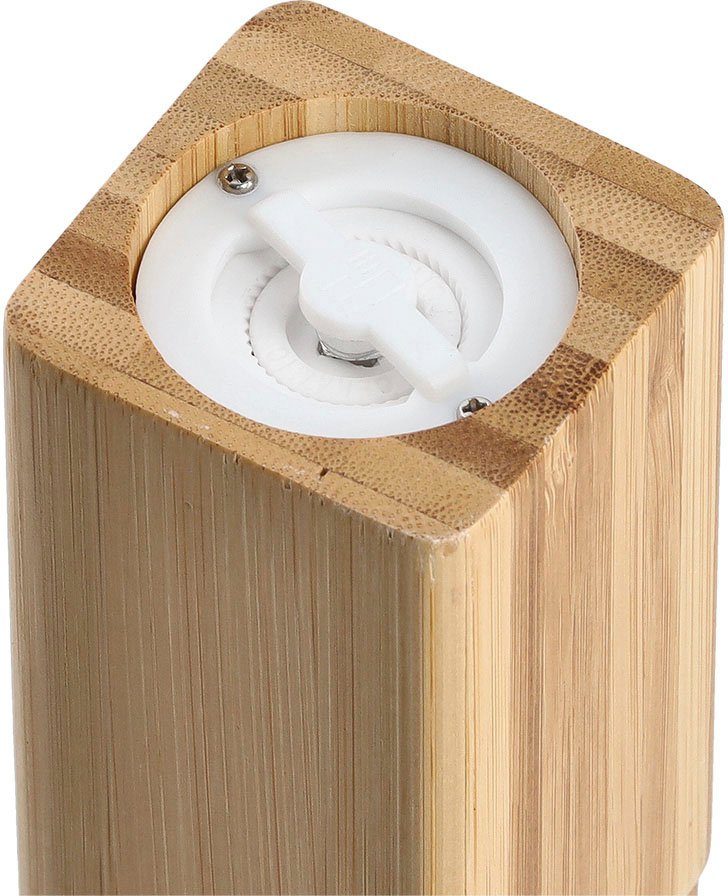 Zeller Present Peper- en zoutmolen Bamboe, keramisch maalwerk (2 stuks)