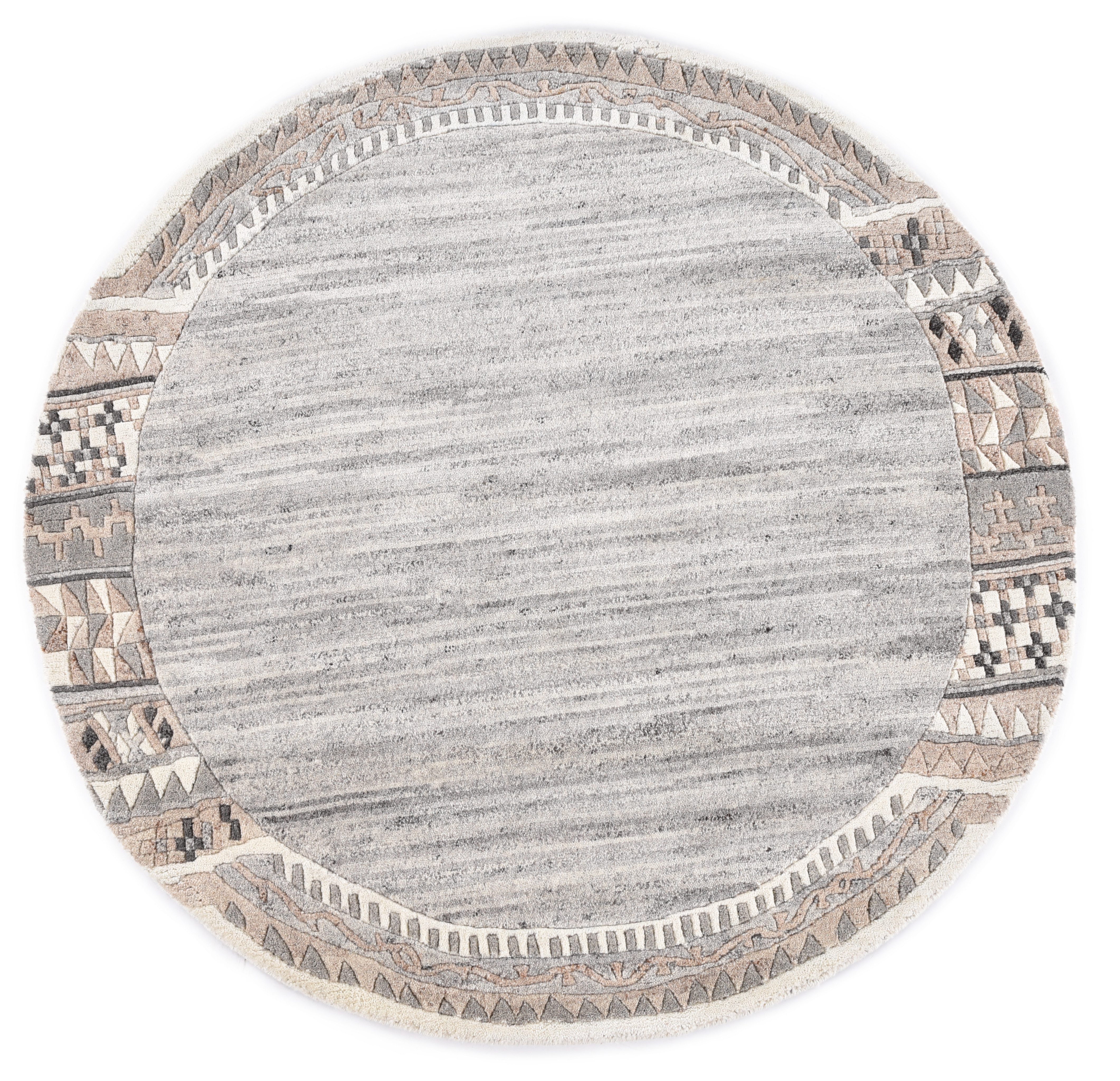 THEKO Wollen kleed Nakarta 6030 zuivere wol, met de hand geknoopt, met randdessin