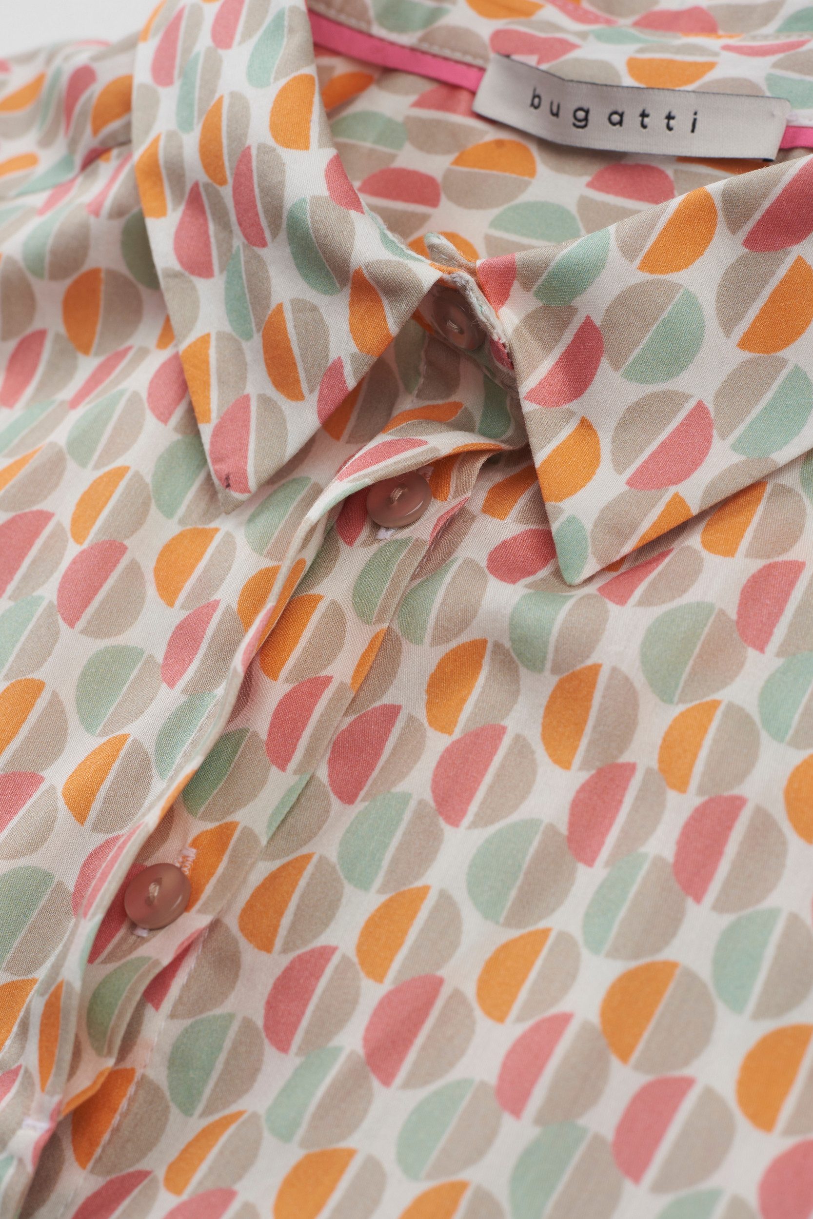 Bugatti Blouse met lange mouwen met verborgen knoopsluiting