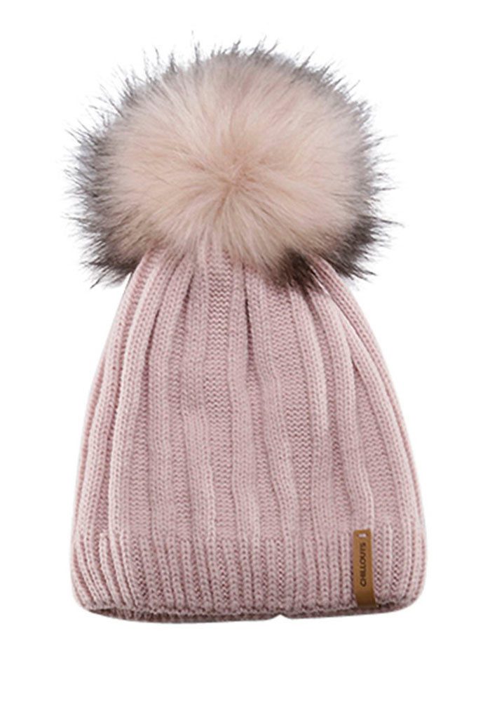 Chillouts Pomponmuts Lorena Hat met afneembare faux-fur pompon