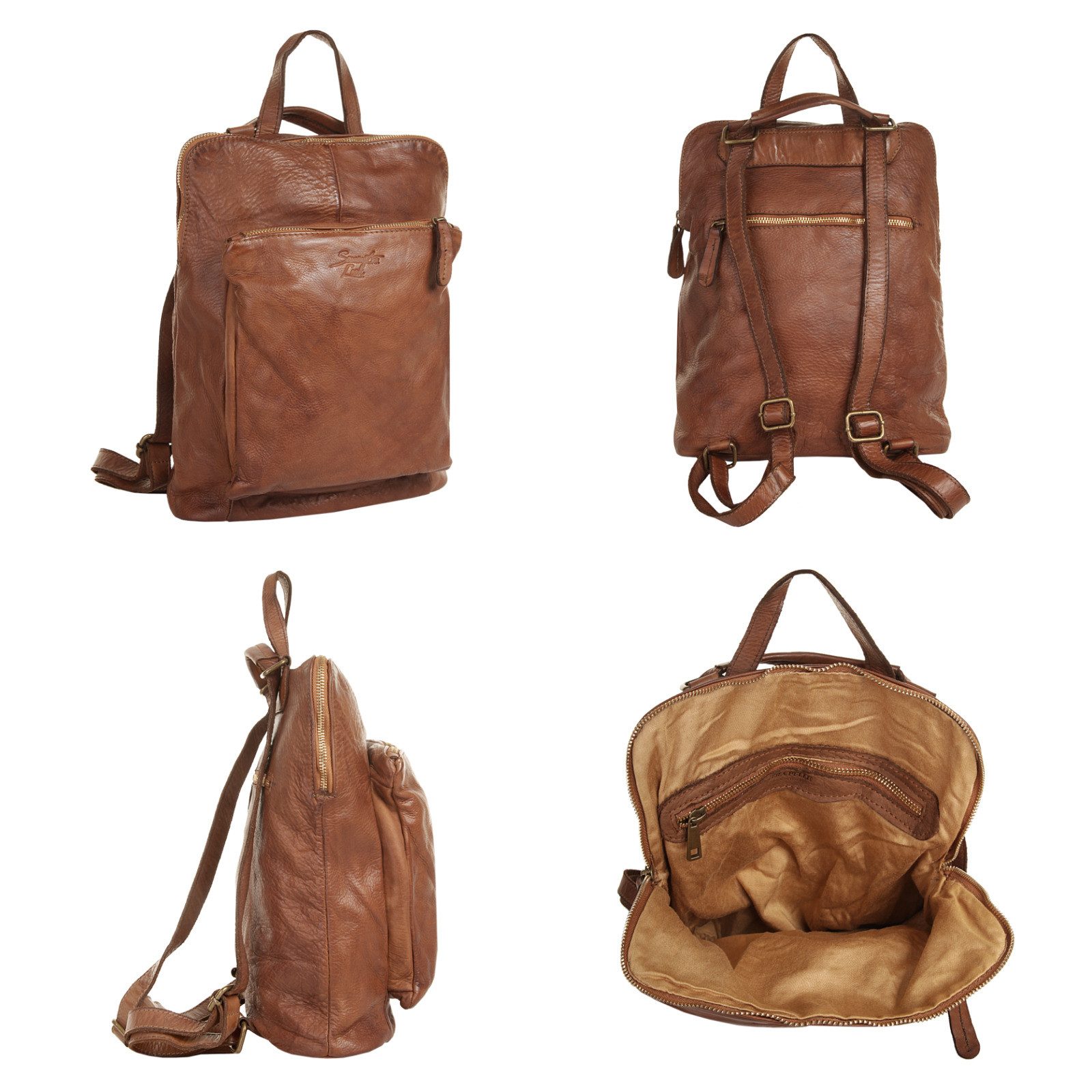 Samantha Look Rugzak echt leer, made in italy