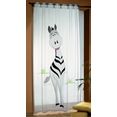 willkommen zuhause by albani group gordijn zebra sjaal verborgen lussen (1 stuk) wit