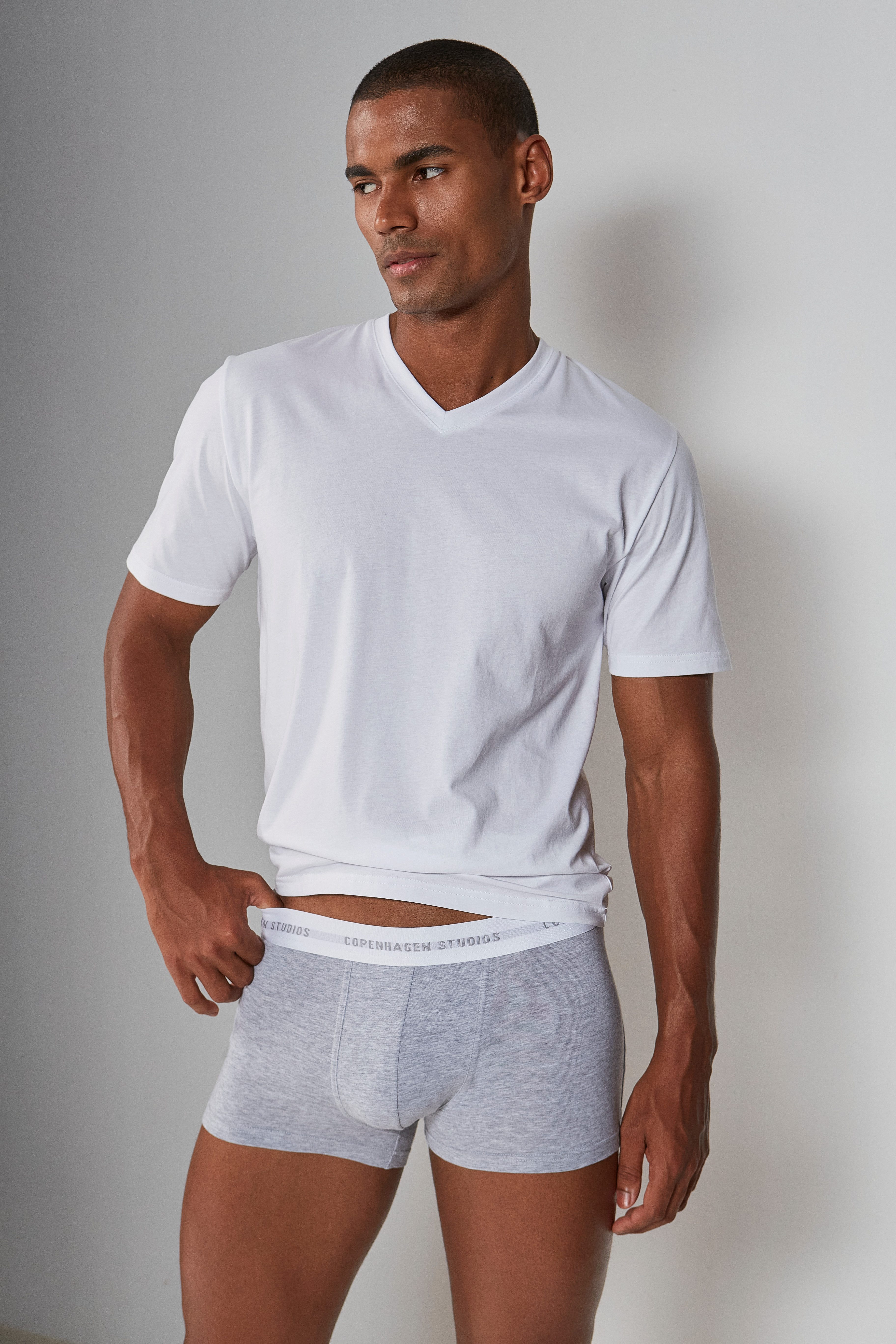 Copenhagen Studios Boxershort voor heren met witte logo-tailleband (set, 3 stuks)