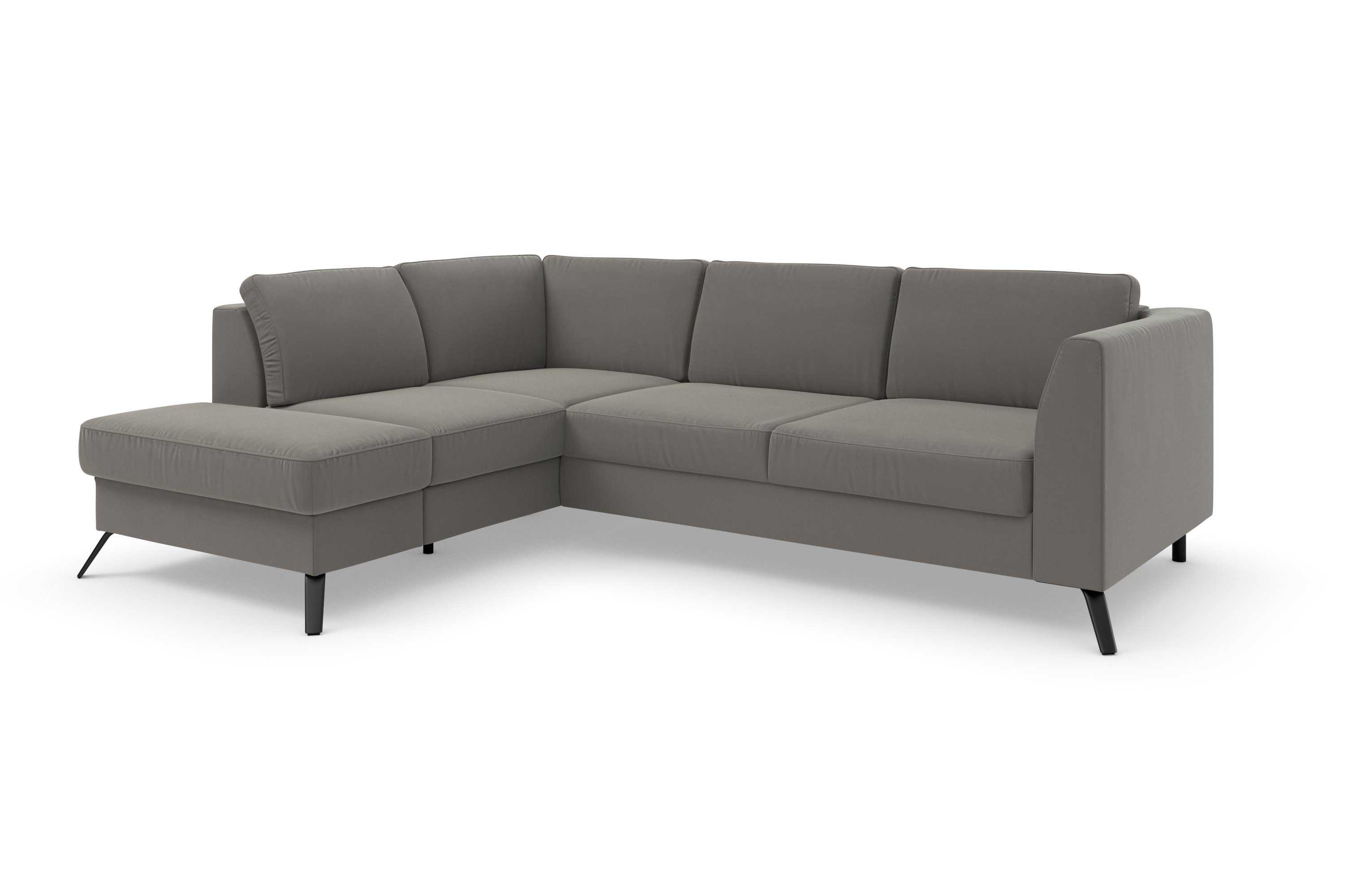 sit&more Hoekbank Olsen L-vorm inclusief zitdiepteverstelling, naar keuze met slaapfunctie, 15 cm hoog