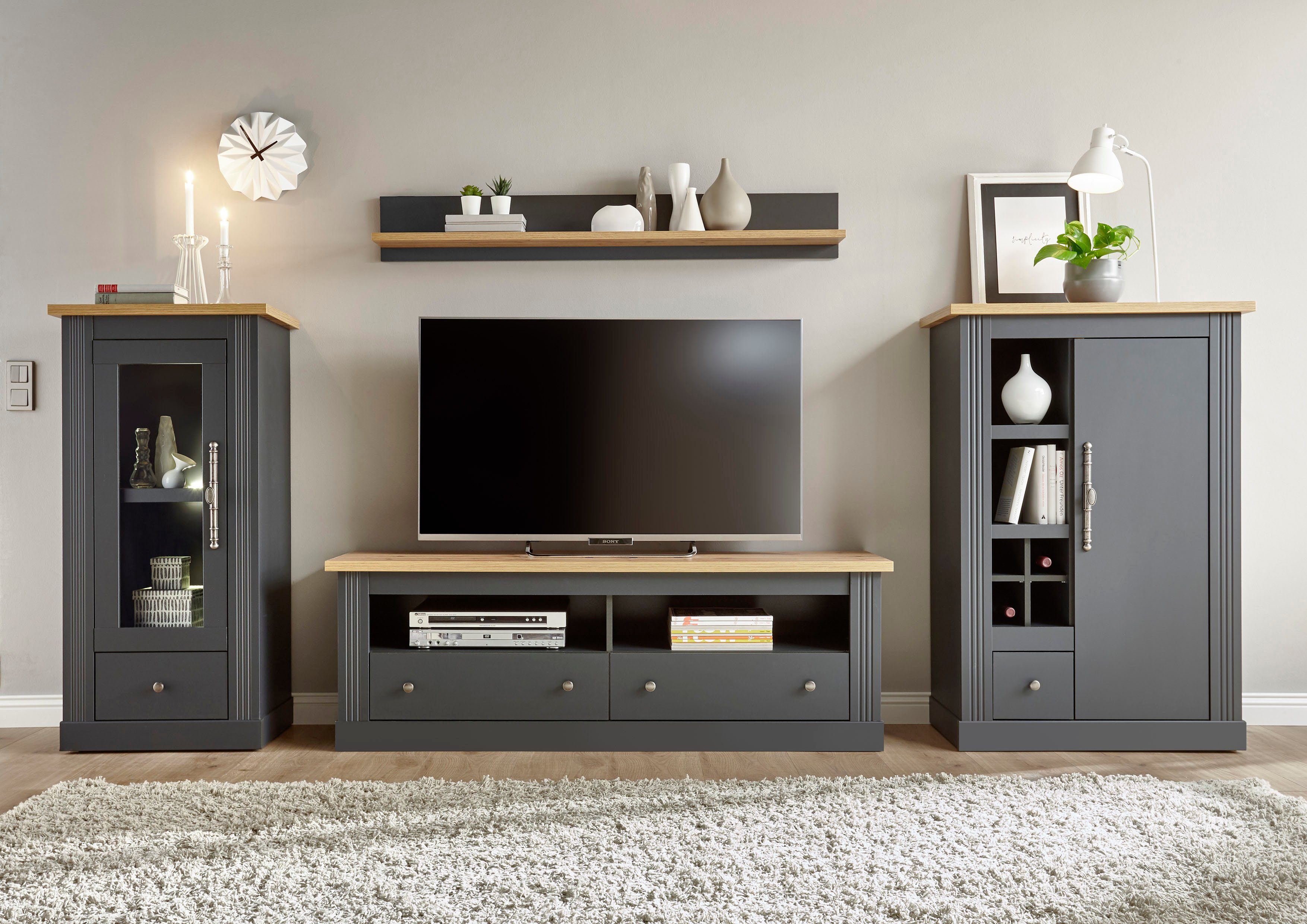 Home affaire Wandmeubel Westminster in romantische landelijke stijl (set, 4-delig)