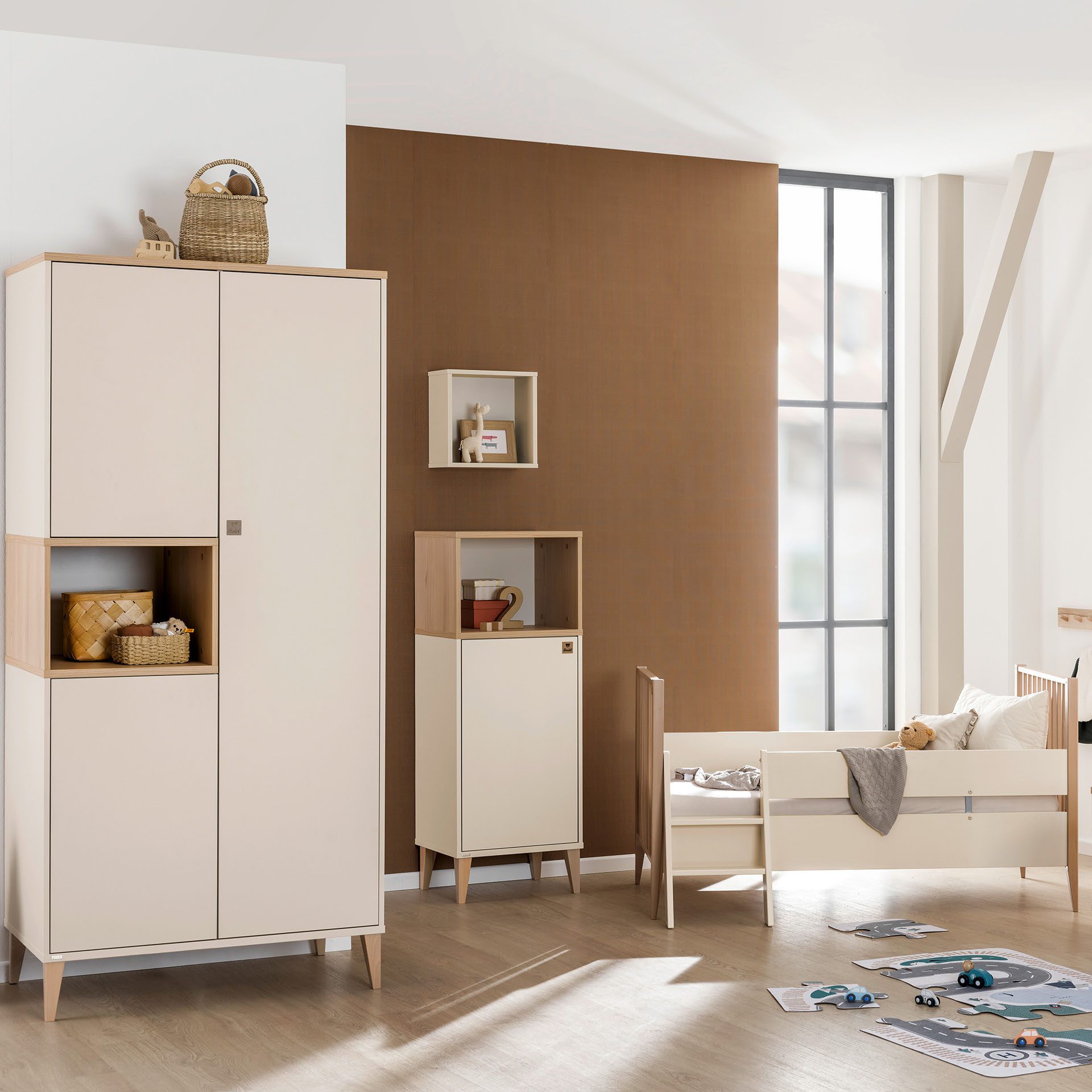 PAIDI Kinderwelten Ombouwzijkanten MILA & BEN Steiff door PAIDI veiligheidsset voor de ombouw van een babybed naar een juniorbed of kinderd sofa