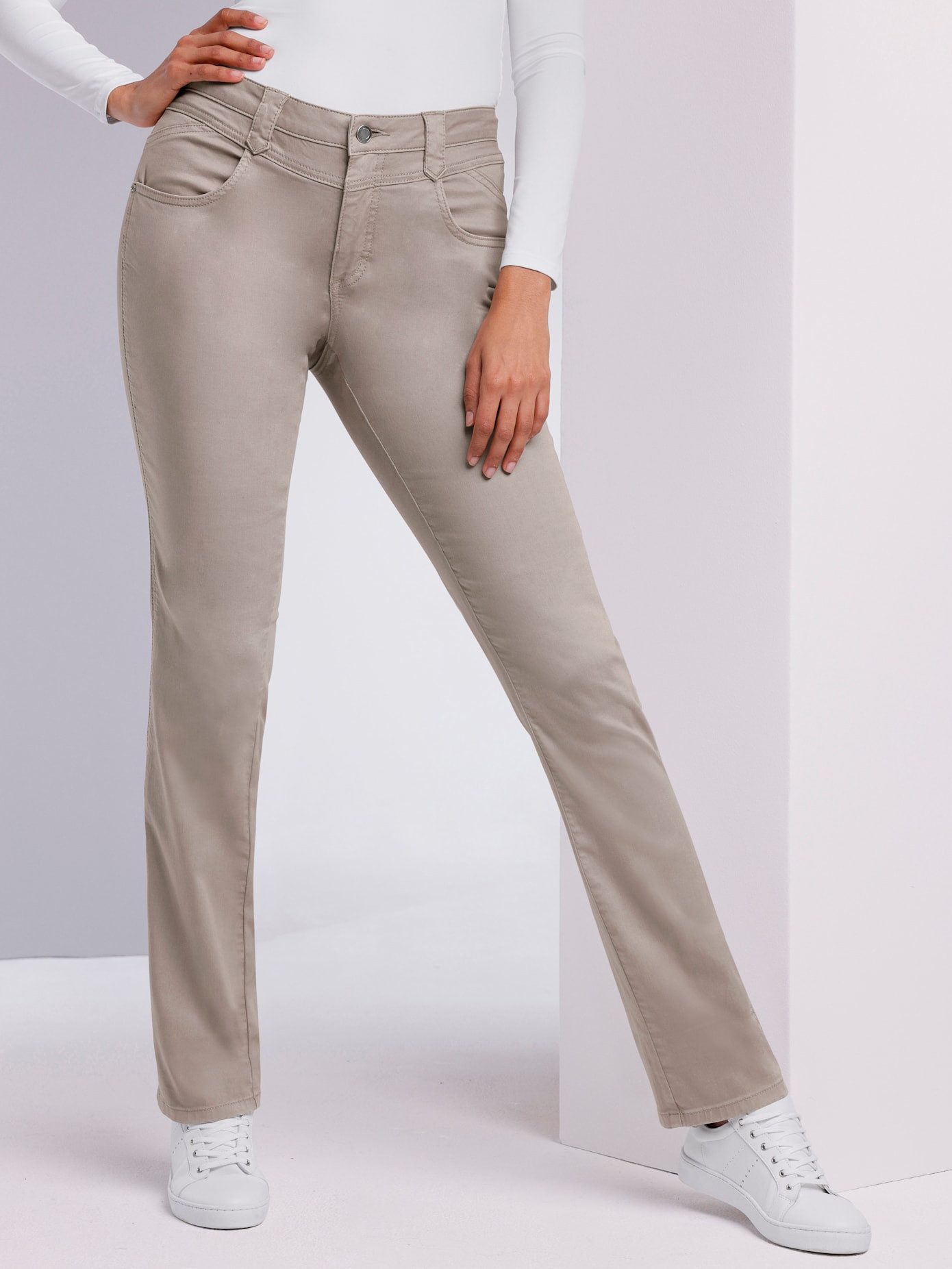 CREATION L PREMIUM Comfortabele jeans dames skinny jeans maat 36 bruin