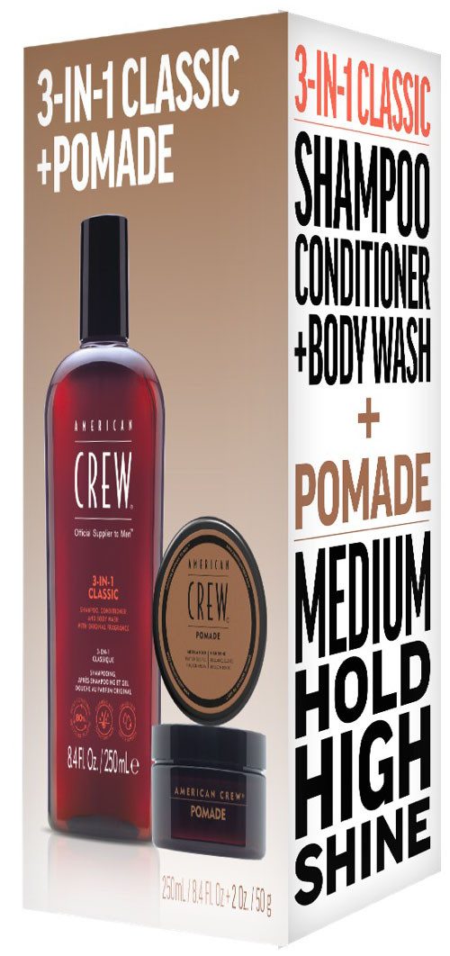 American Crew Haarverzorgingsset Holiday Duo Set - Classic Shampoo 250ml + Classic Pomade 50g (set, 2-delig)