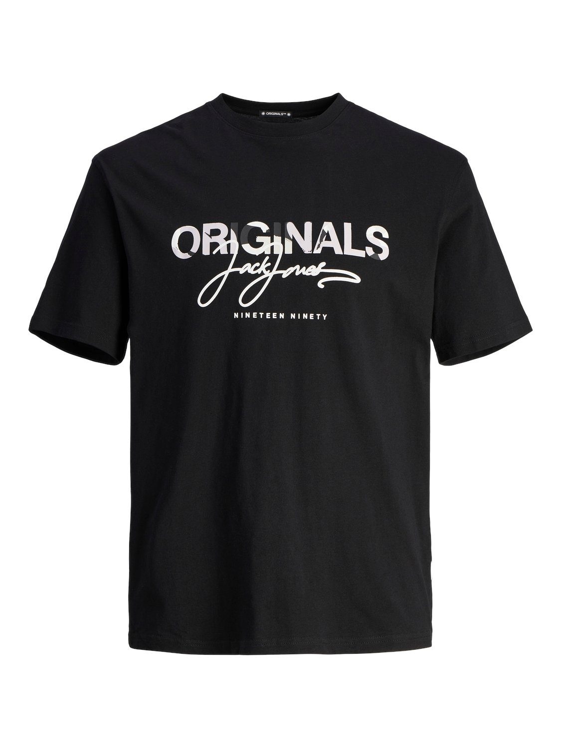 Jack & Jones T-shirt JORARUBA AOPBRANDING TEE SS CREW NECK LN heren t-shirts maat XS zwart