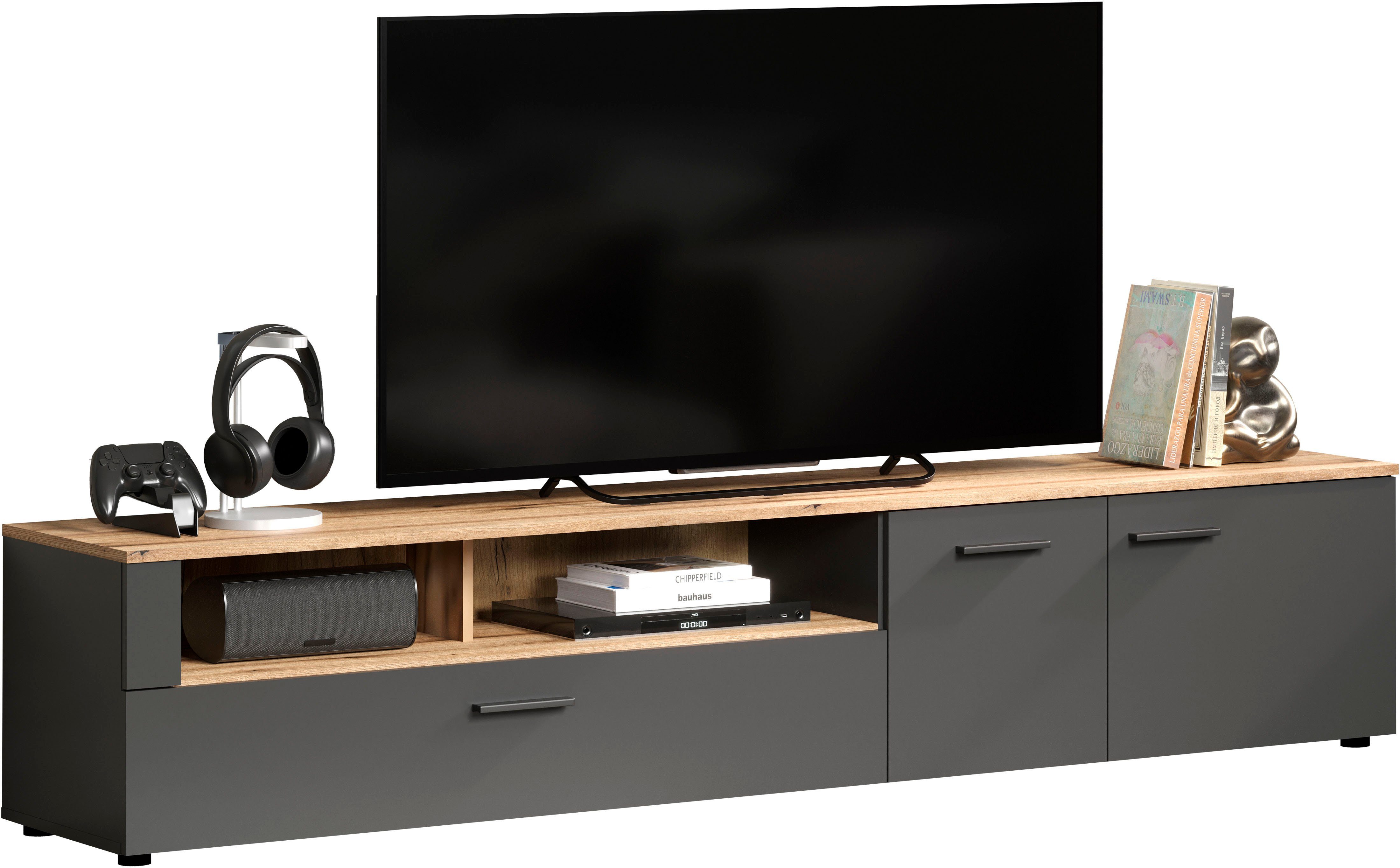 INOSIGN Tv-meubel Estepona TV-kast TV-board, breedte 210 cm, elegant en modern (1 stuk)