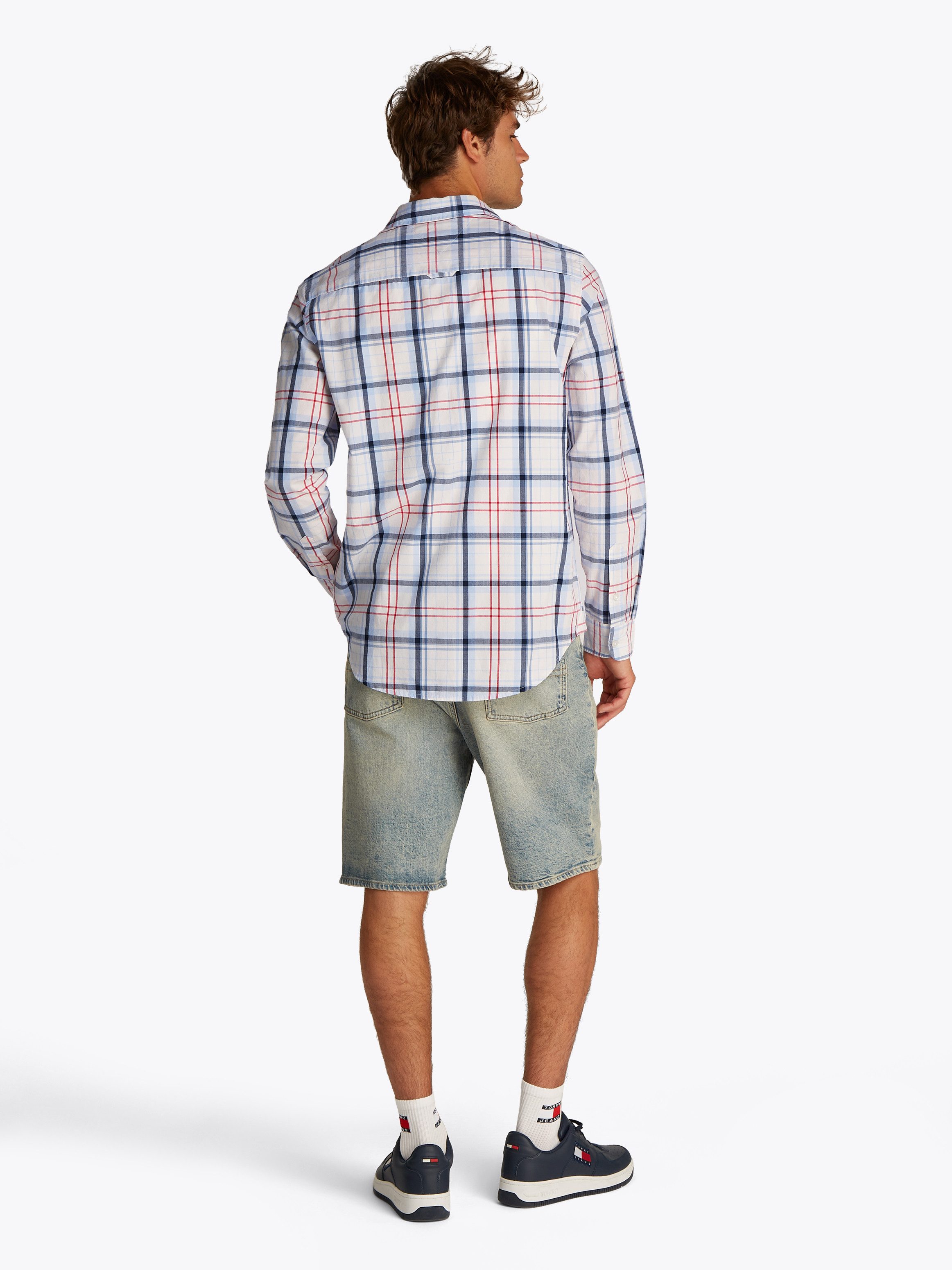 TOMMY JEANS Overhemd met lange mouwen TJM REG POPLIN CHECK LS SHIRT