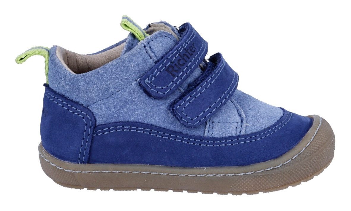 Richter Babyschoentjes Maxi WMS: gemiddeld Kinderschoen in coole materiaalmix, maat sjabloon om te downloaden