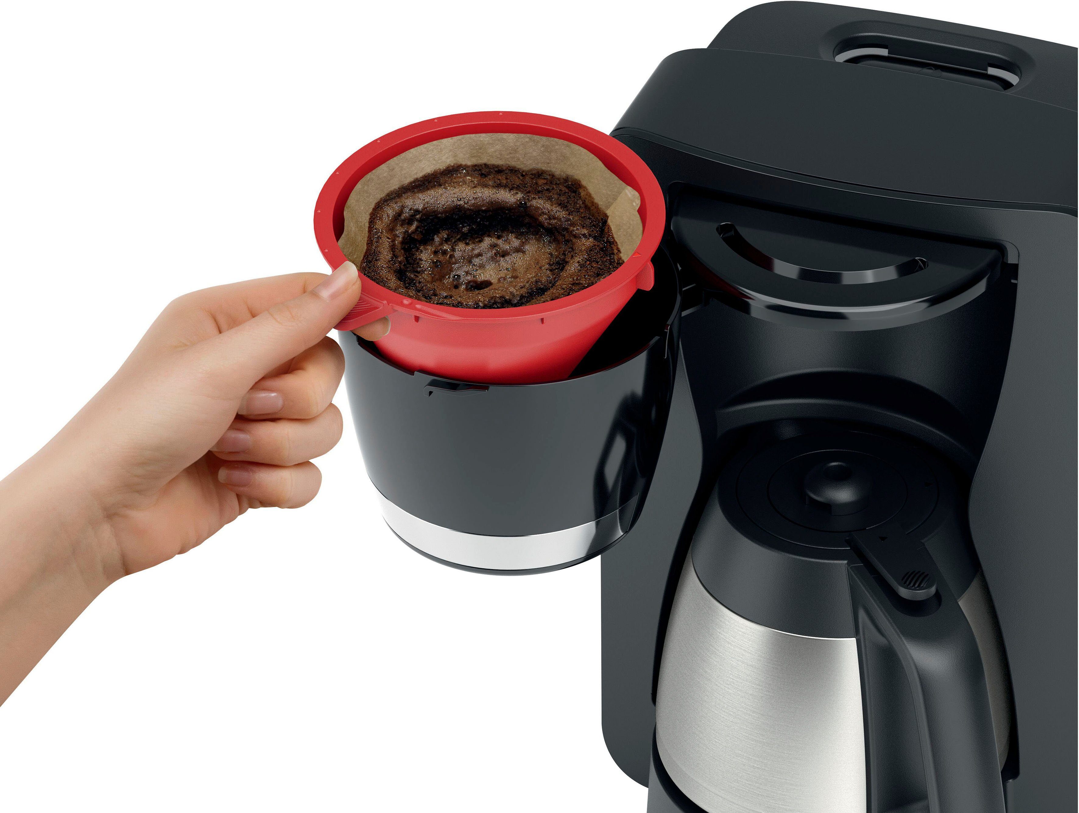 BOSCH Filterkoffieapparaat MyMoment TKA6M273, 1,1 l, voor 8-12 kopjes, intensief aroma, ontkalkingsprogramma, thermoskan, 1200 w