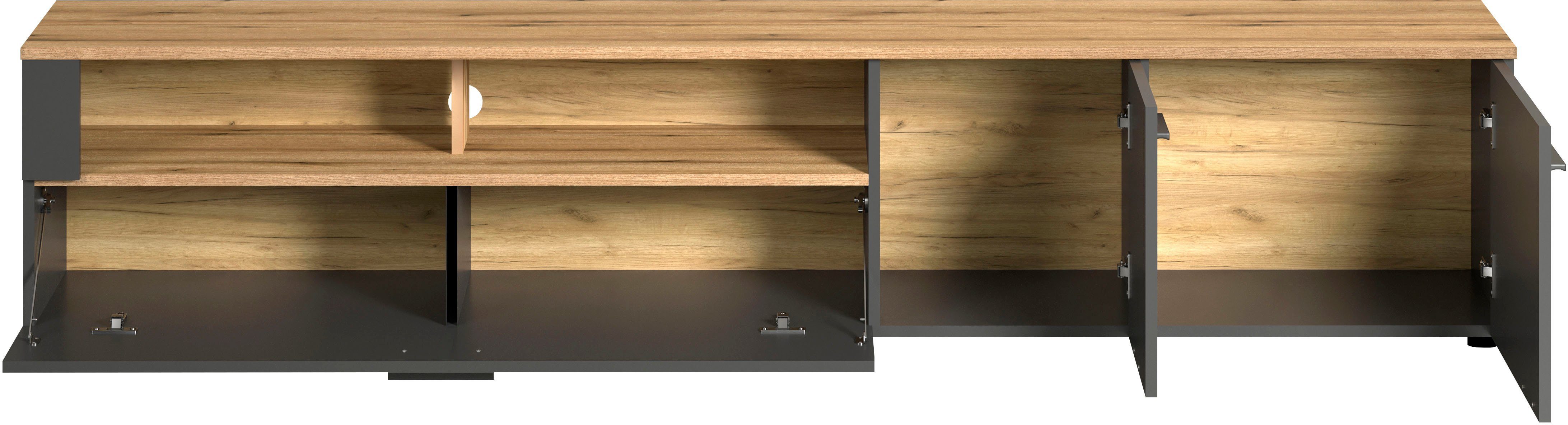 INOSIGN Tv-meubel Estepona TV-kast TV-board, breedte 210 cm, elegant en modern (1 stuk)