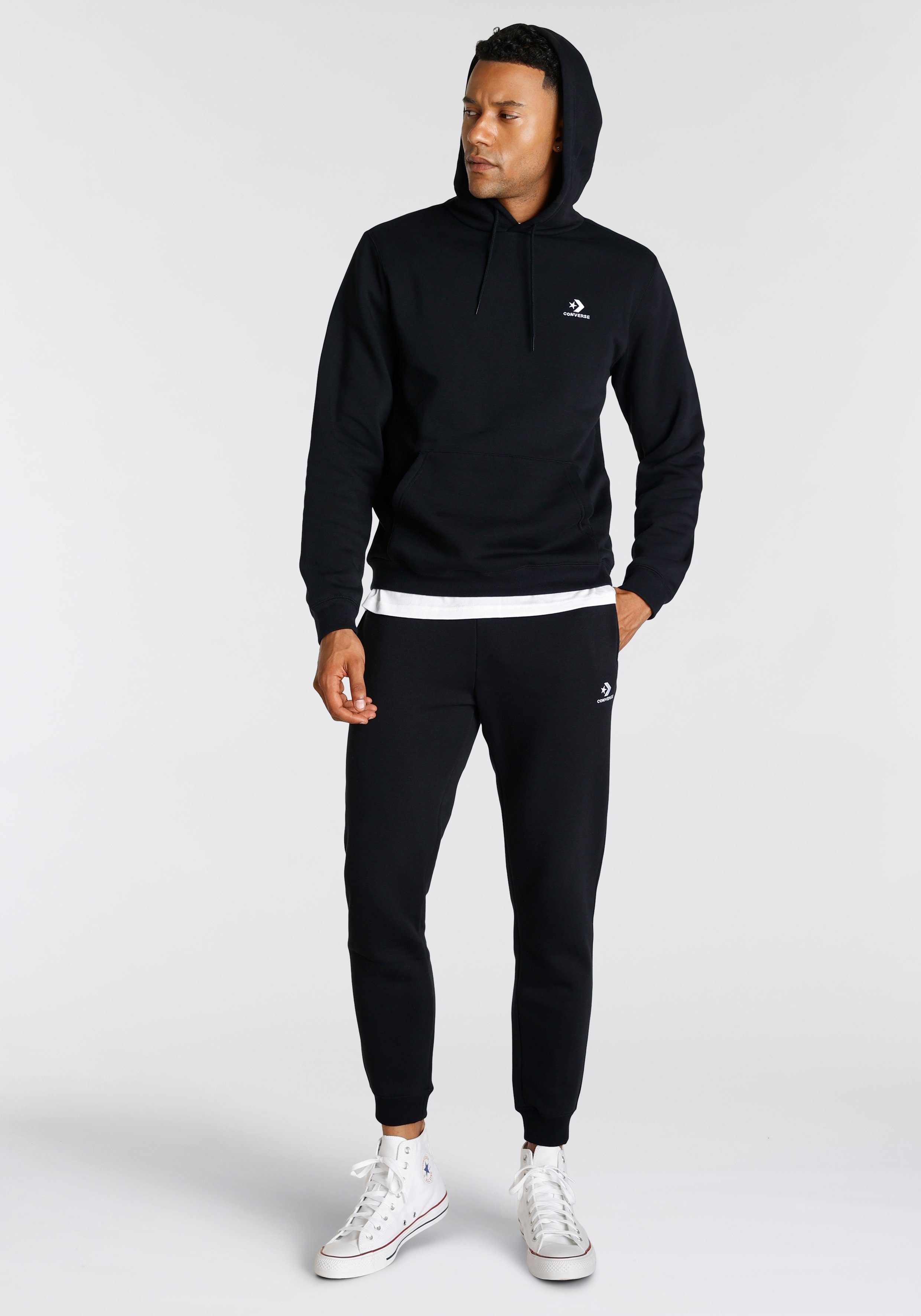 Converse Hoodie EMBROIDERED STAR CHEVRON BRUSHED BACK FLEECE HOODIE (1-delig)