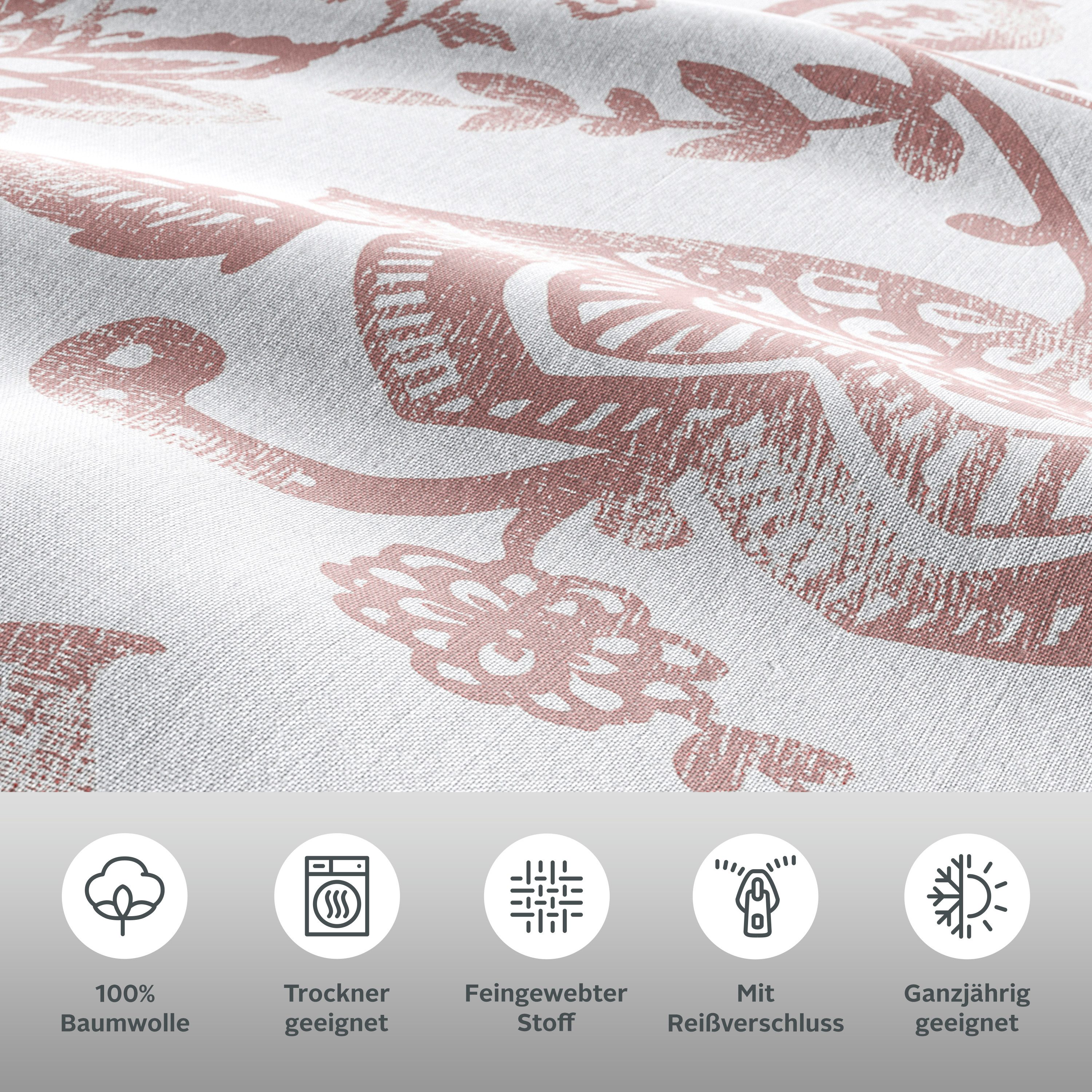 andas Beddengoed Nordby Bedlinnen van katoen, Scandinavisch design, vanaf maat 135x200 cm (2-delig)
