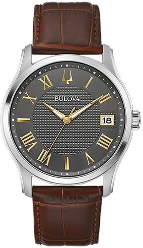 Bulova Kwartshorloge 96B389 Horloge, herenhorloge, dameshorloge, leren band, datum