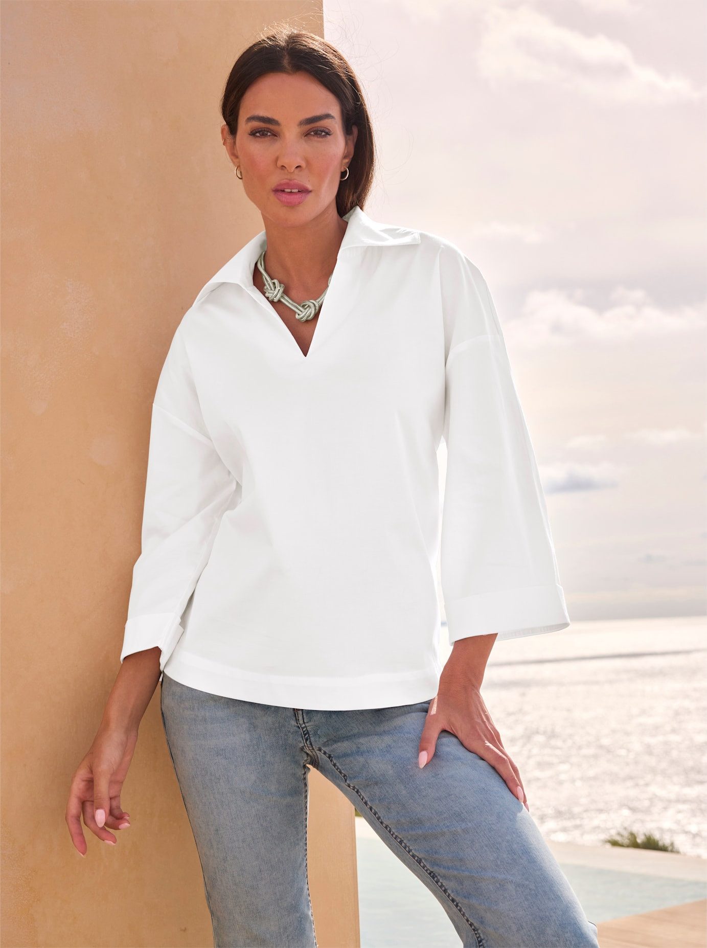heine Blouse zonder sluiting dames tunieken maat 46 wit