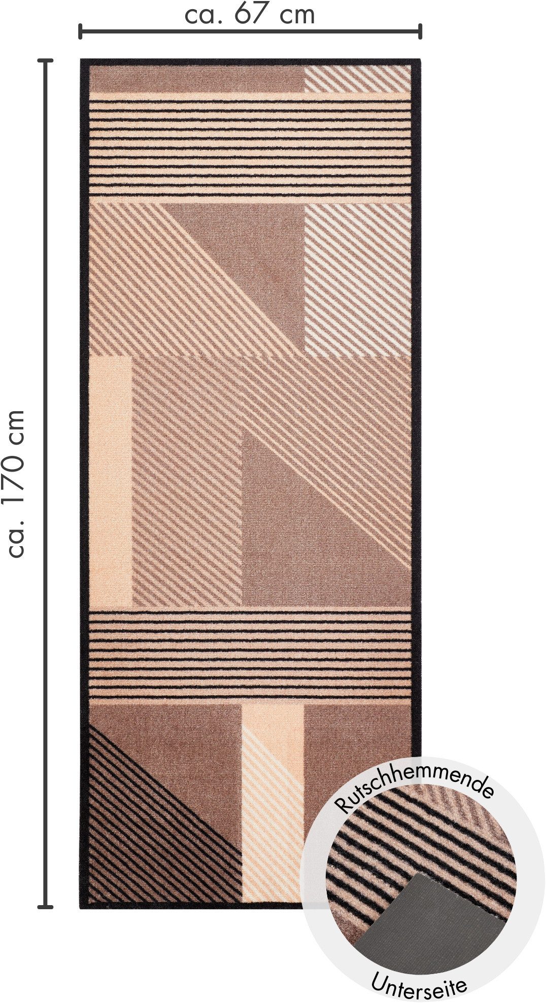 Barbara Becker Mat Sense, Made in Belgium Vuilafvangmat, modern ontwerp, wasbaar, ook als loper