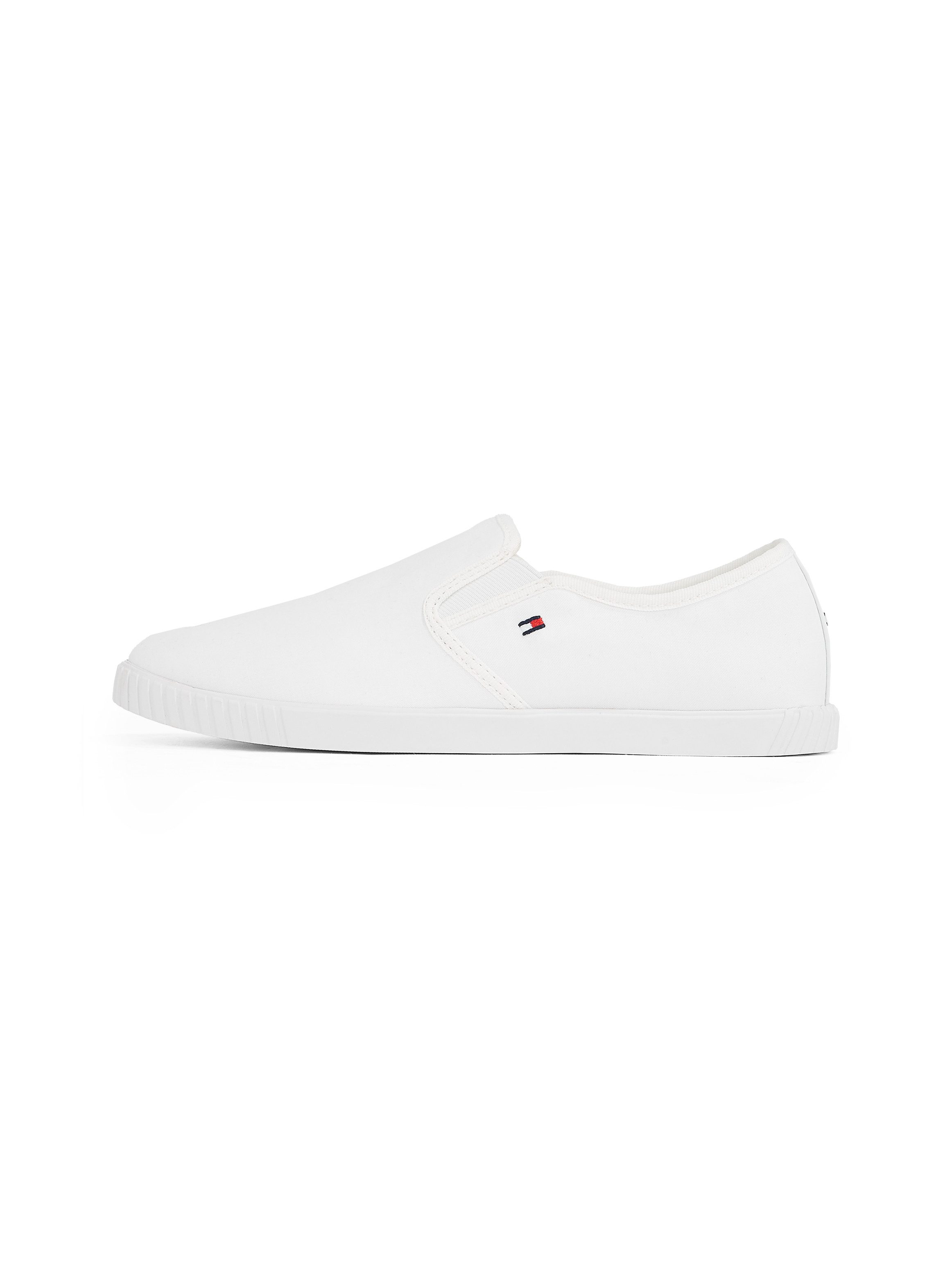 Tommy Hilfiger Slip-on sneakers CANVAS SLIP-ON SNEAKER , vrijetijdsschoen, instapschoen, slipper, lage schoen, vlaggenborduring