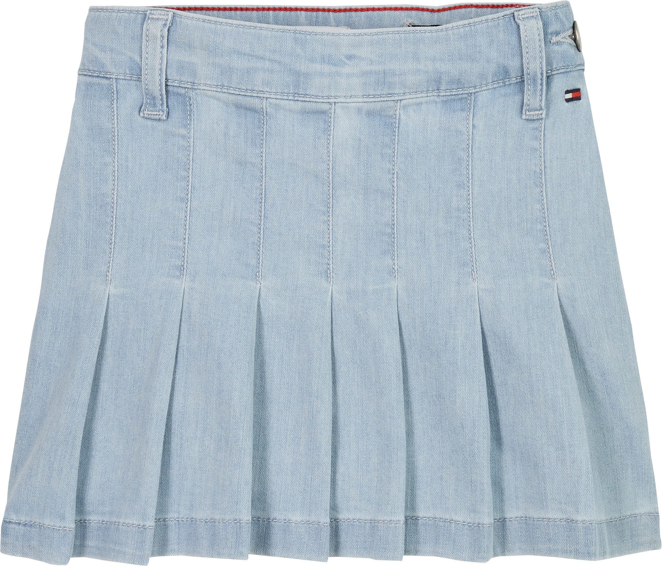Tommy Hilfiger Jeans rok DENIM PLEATED SKIRT voor kinderen tot 16 jaar, met plooien